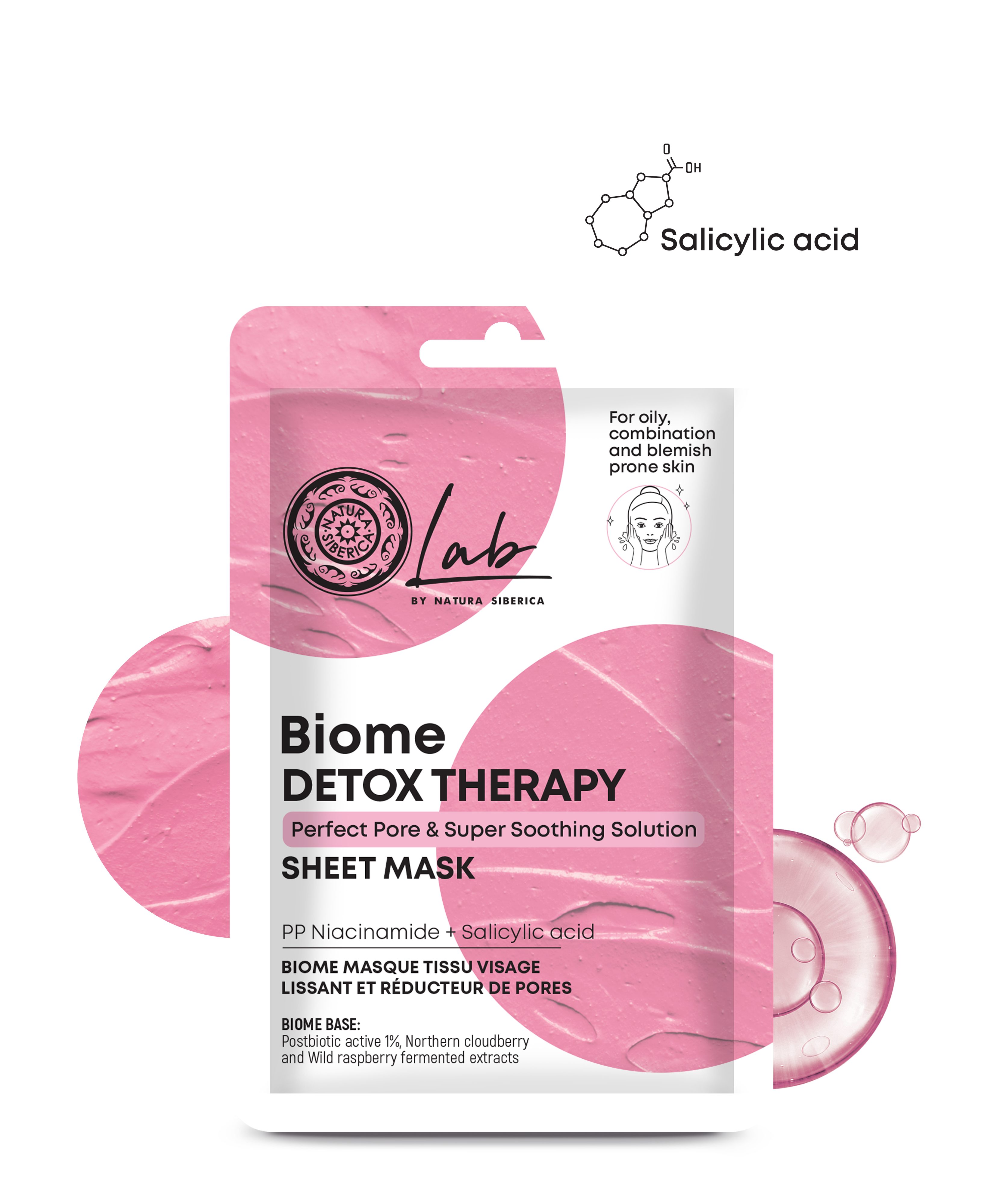 Natura Siberica Tuchmaske Lab Biome. NIACINAMID Therapy, 1-tlg.