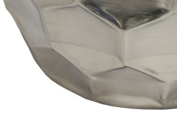 loft24 Beistelltisch Ishaan, Wohnzimmertisch, runde Form, Metall, silber Ø46 cm