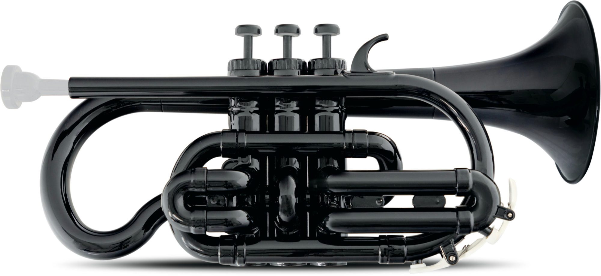 Classic Cantabile Kornette MardiBrass Kunststoff Bb-Kornett Schwarz Bb, inkl. Mundstück und Gigbag, Perinet-Ventile aus beschichtetem Aluminium, Bohrung: 14,5 - 16,8 mm