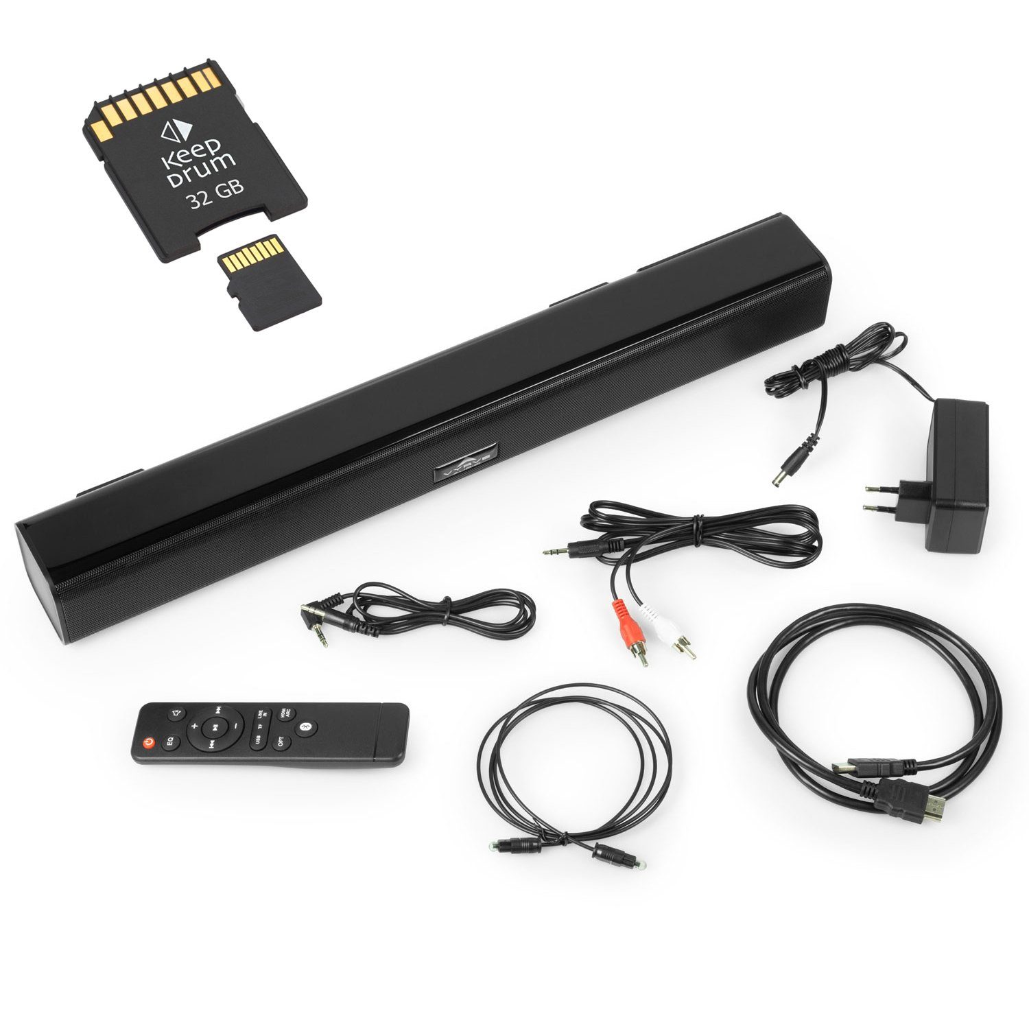 Vyrve Audio Vyrve Audio Naos Multimedia Soundbar mit SD-Karte Soundbar (Bluetooth, 30 W, mit SD-Karte)