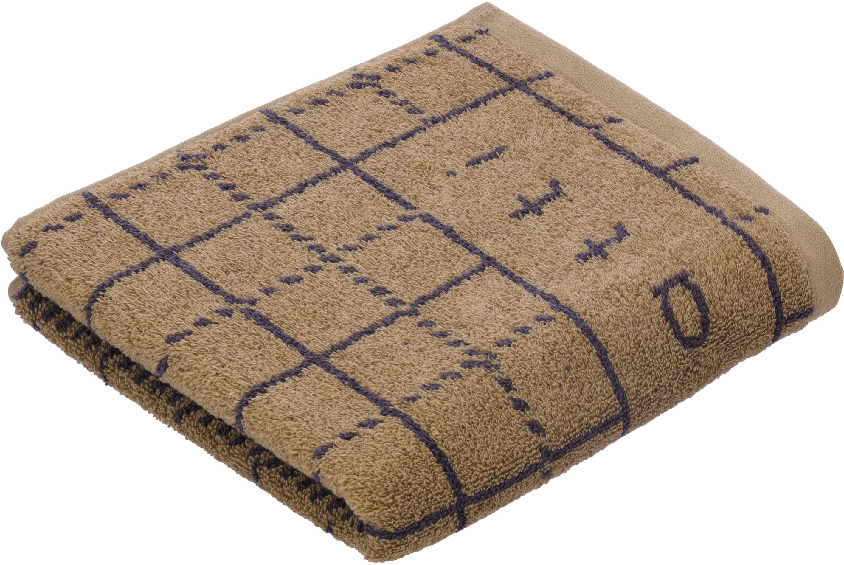 bugatti Handtuch Perezzi, Walkfrottier (2-St), Jacquard in smartem Karolook