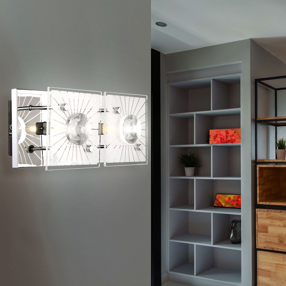 Wandleuchte inklusive, Leuchtmittel Kristallleuchte Wandleuchte, Kristalle Modern Wand Wandlampe LED nicht Globo