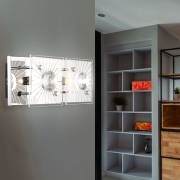 Globo LED Wandleuchte, Leuchtmittel nicht inklusive, Wandleuchte Kristalle Kristallleuchte Wand Modern Wandlampe