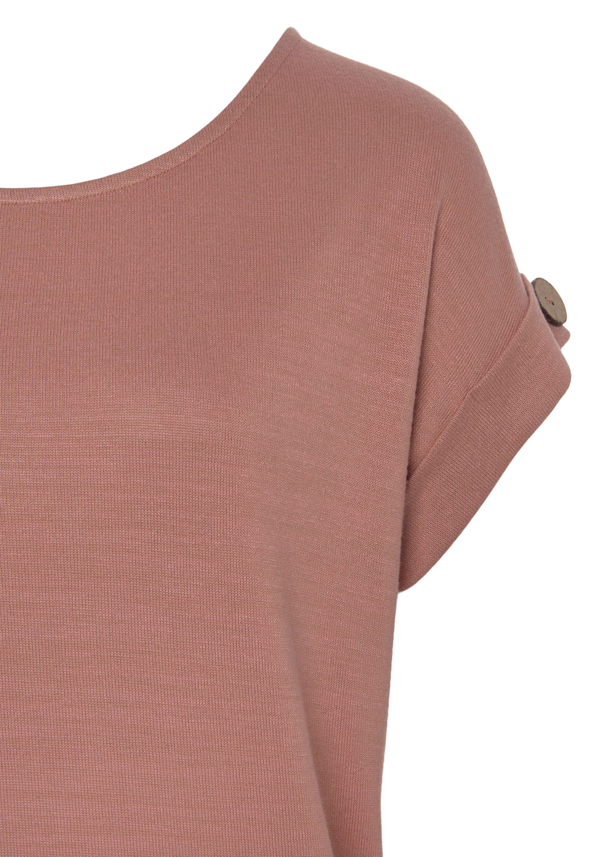 LASCANA Kurzarmshirt aus besonders leichtem Feinstrick – Bild 4 von 5