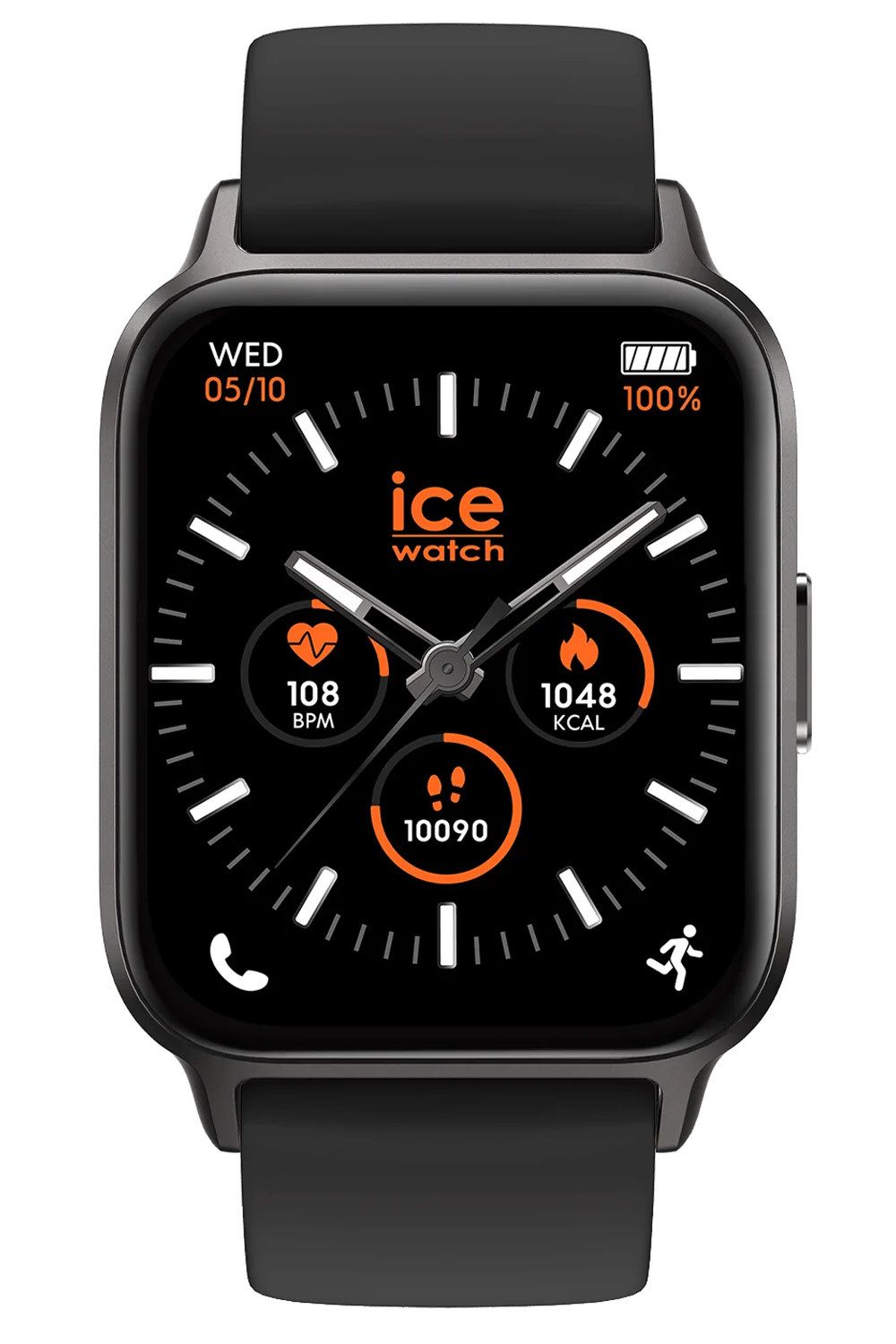 ice-watch ICE Fit 1.78 Schwarz Fitnessuhr (45.00 cm/45.00 Zoll, Proprietär), 1-tlg.