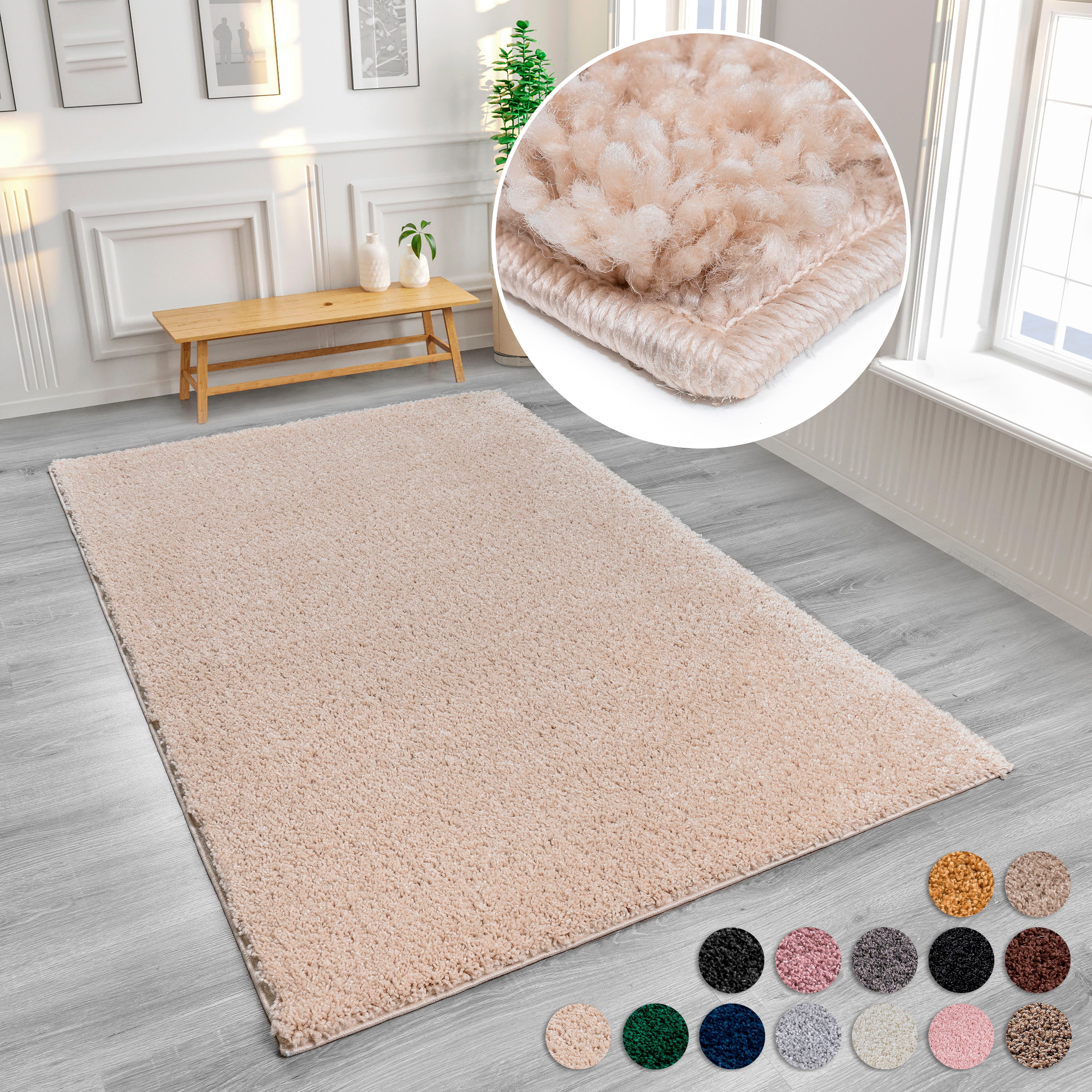 OTTO home Hochflor-Teppich Viva Shaggy, in Standard- und Premium-Qualität, günstig online kaufen