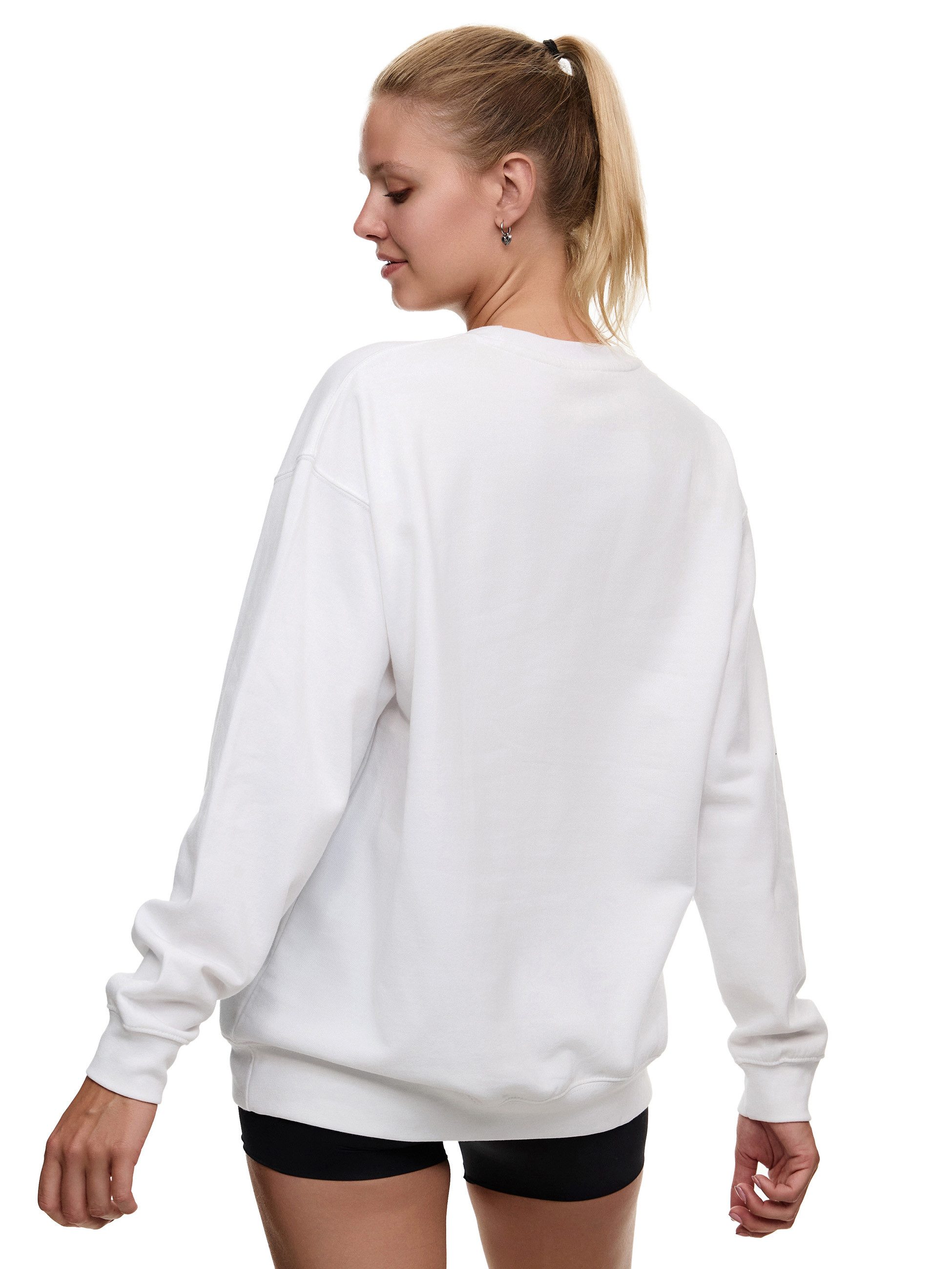 Worldclassca Sweatshirt Worldclassca Oversized Sweatshirt Print Langarm Pullover Vintage Neu