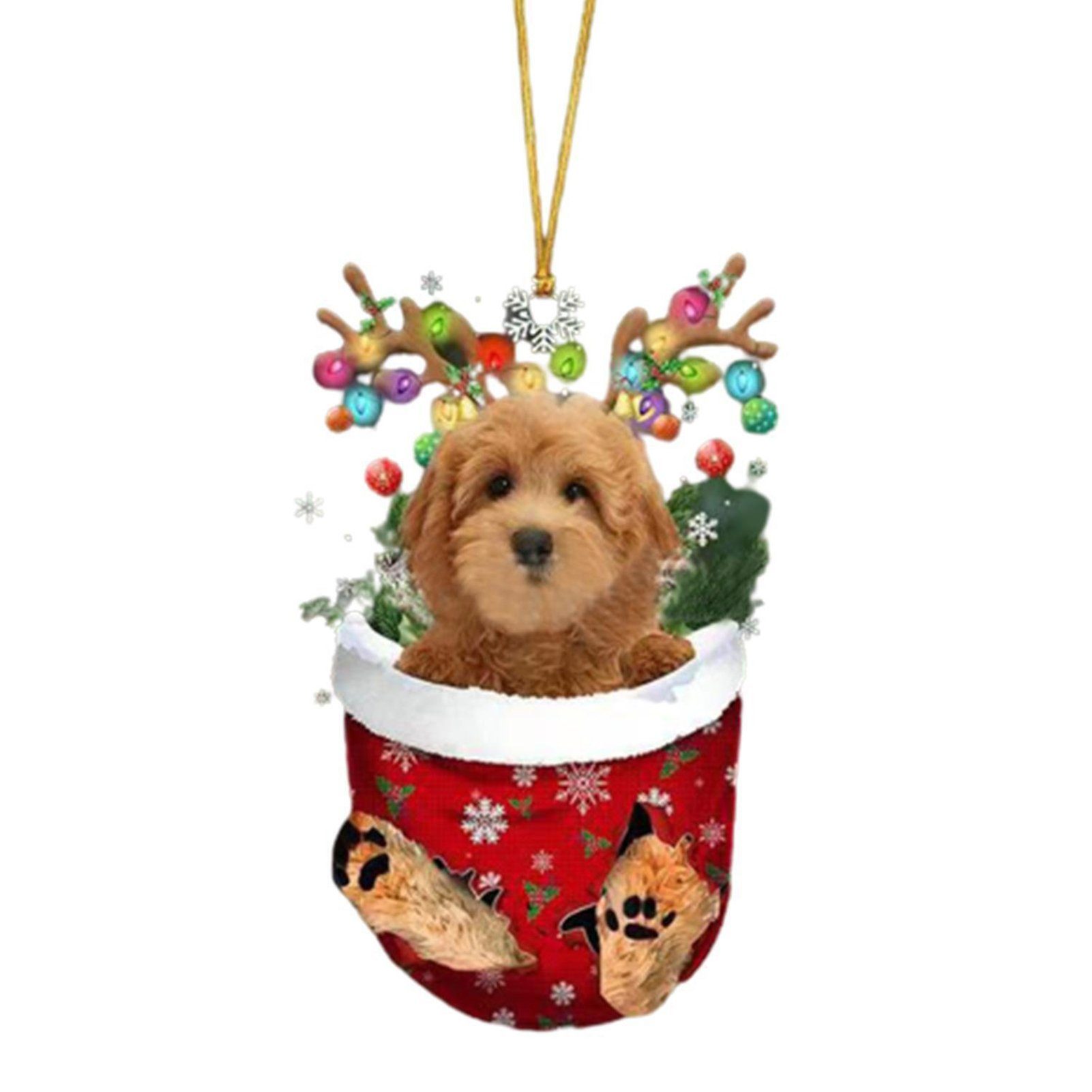 Blusmart Christbaumschmuck Schöne Weihnachten Tasche Hund Ornament Mode Langlebige Hängende