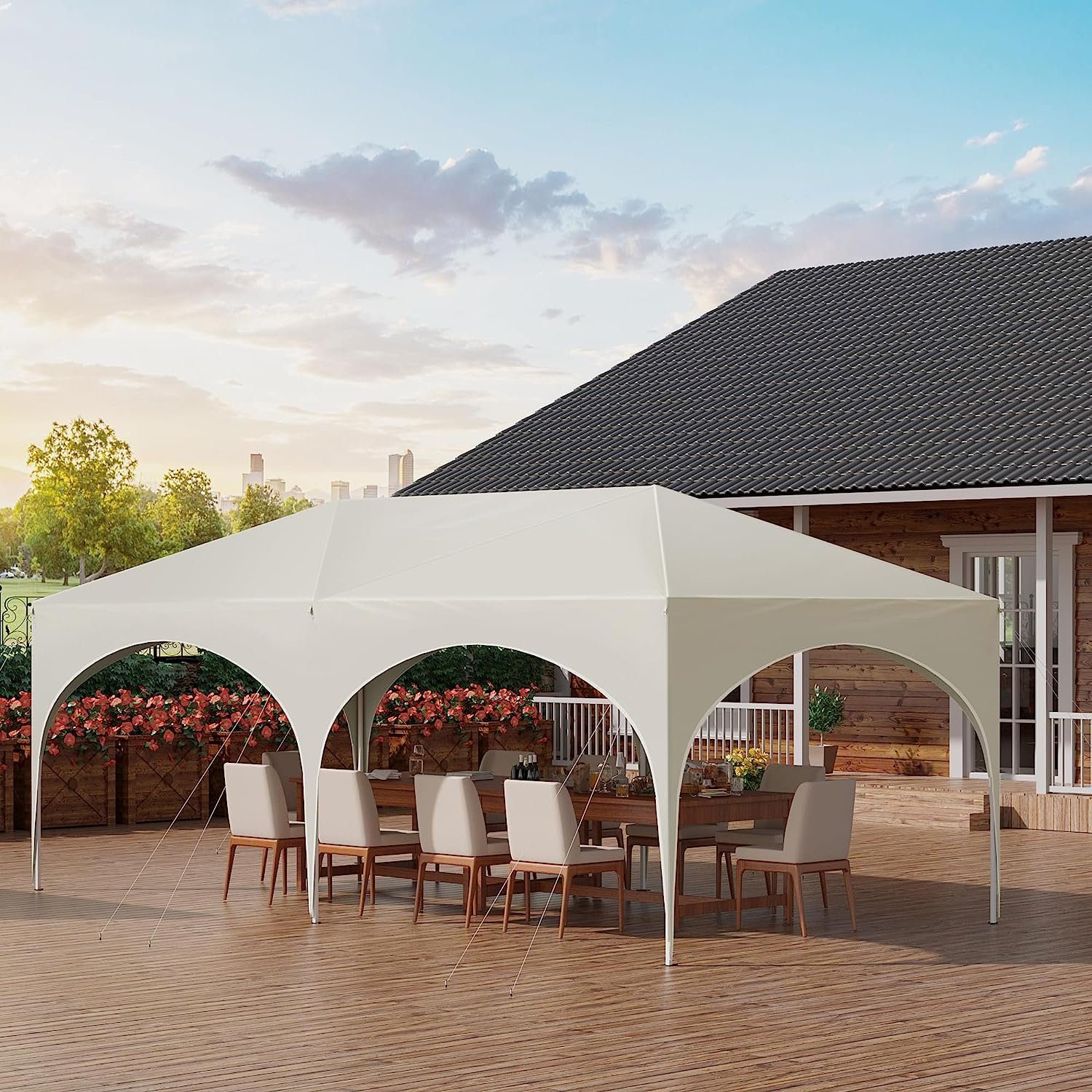 Woltu Pavillon, mit 6 Seitenteilen, 3x6 günstig online kaufen