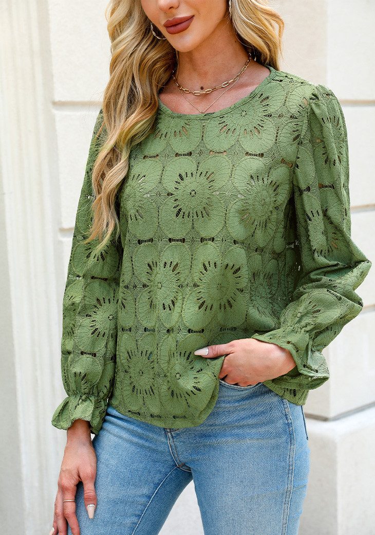 Cupshe Blusentop Romantisches Strick Top aus Spitze