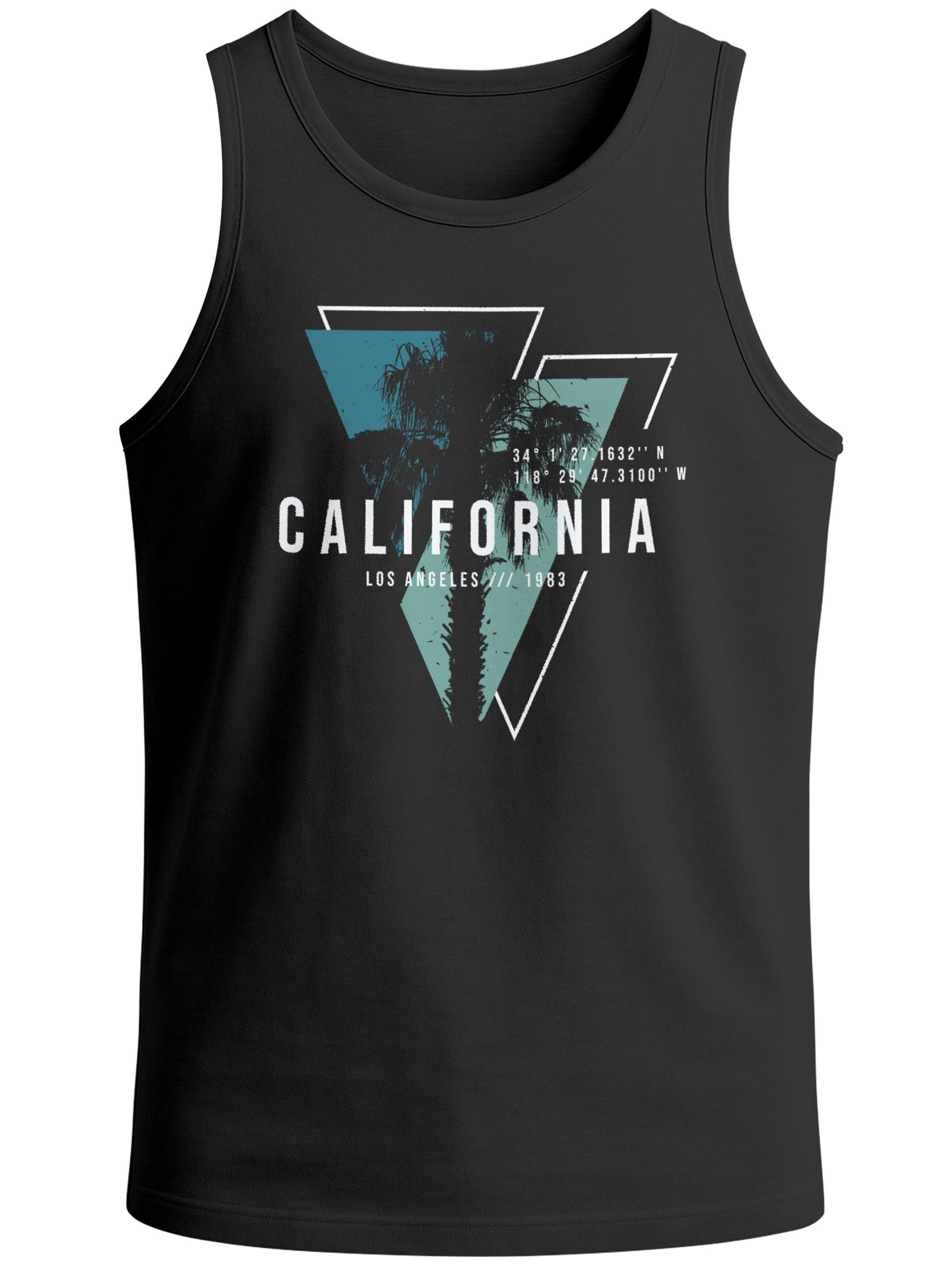 Neverless Tanktop Herren Tank-Top California Los Angeles Surfing Motiv Sommer Fashion mit Print