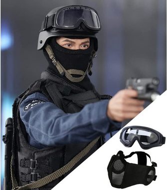 UE Stock Sportbrille Airsoft Mesh Maske mit Brille Faltbar für Paintball Schießen Cosplay