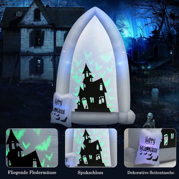 COSTWAY Dekofigur Halloween Dekoration, 208 cm, mit Gebläse & LED