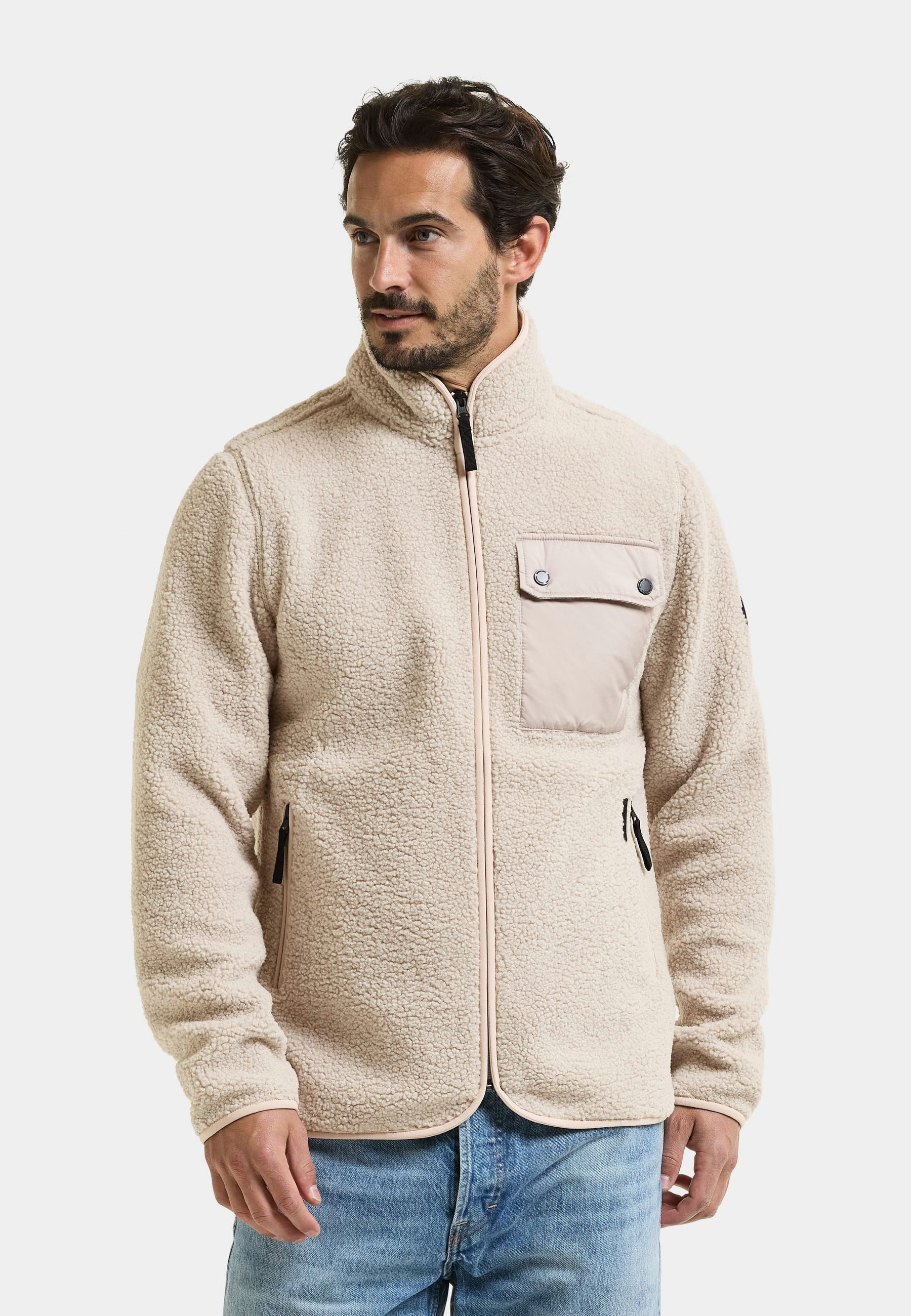 Didriksons Fleecejacke Herren Pile Teddy PETER mit Taschen