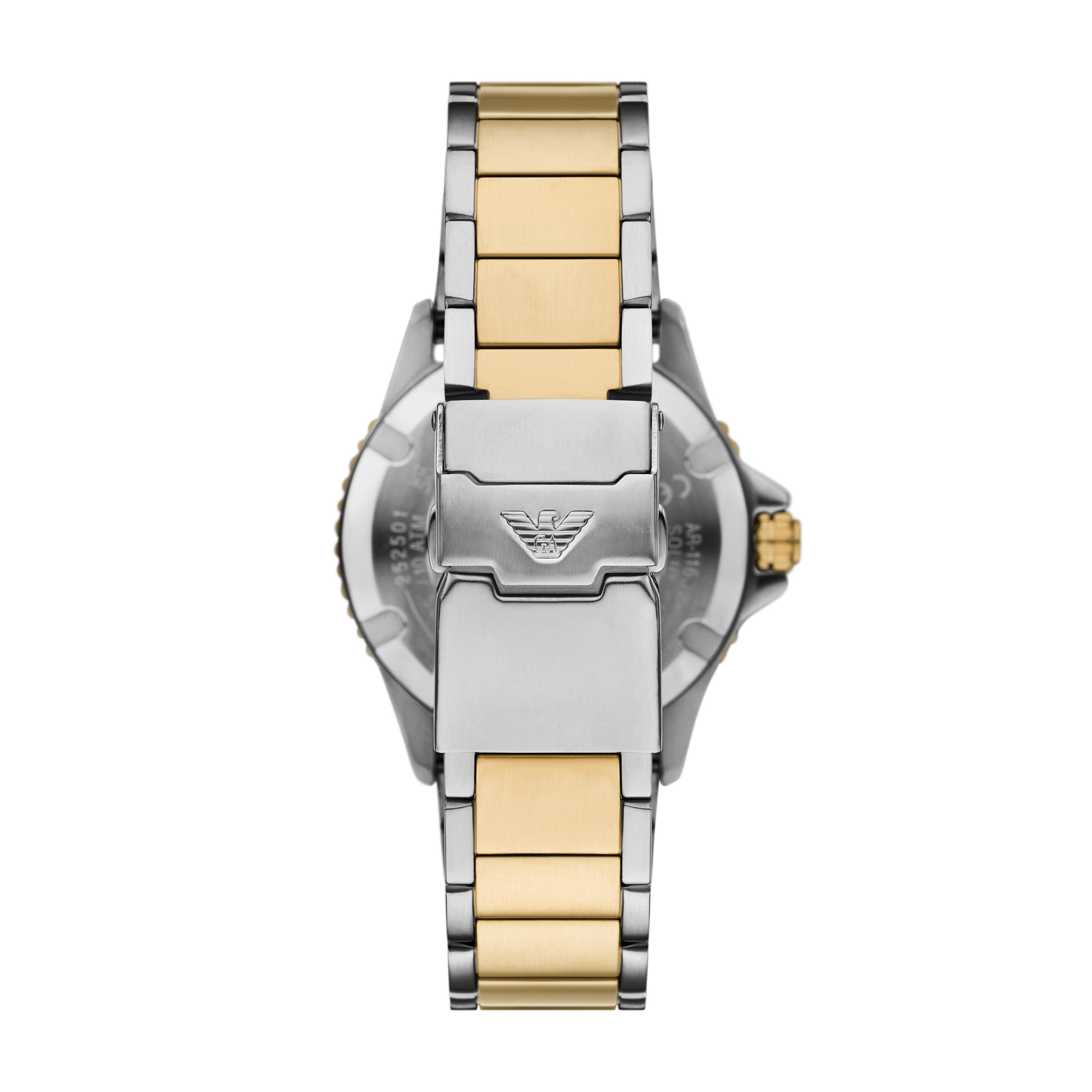 Emporio Armani Solaruhr WORLD EXPLORER AR11738, Armbanduhr, Herrenuhr, Edelstahlarmband, analog