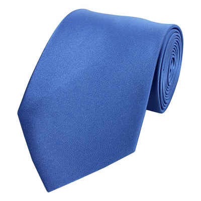 Fabio Farini Krawatte Herren Krawatte Blautöne - verschiedene Blaue Männer Schlips in 8cm (ohne Box, Unifarben) Breit (8cm), Blau Uni Einfarbig - Meridian Blue