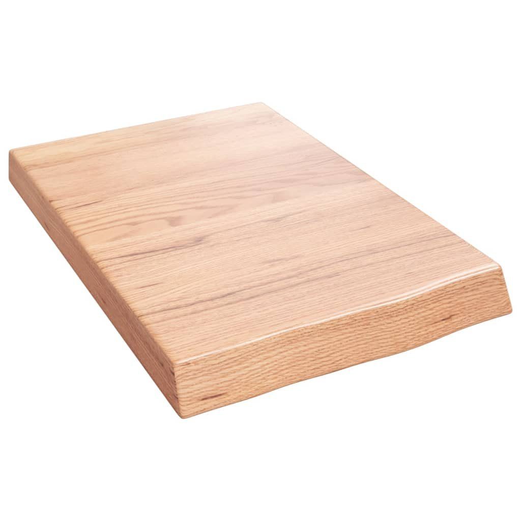 vidaXL Waschtischplatte Waschtischplatte Hellbraun 40x60x(2-6) cm Massivholz Behandelt