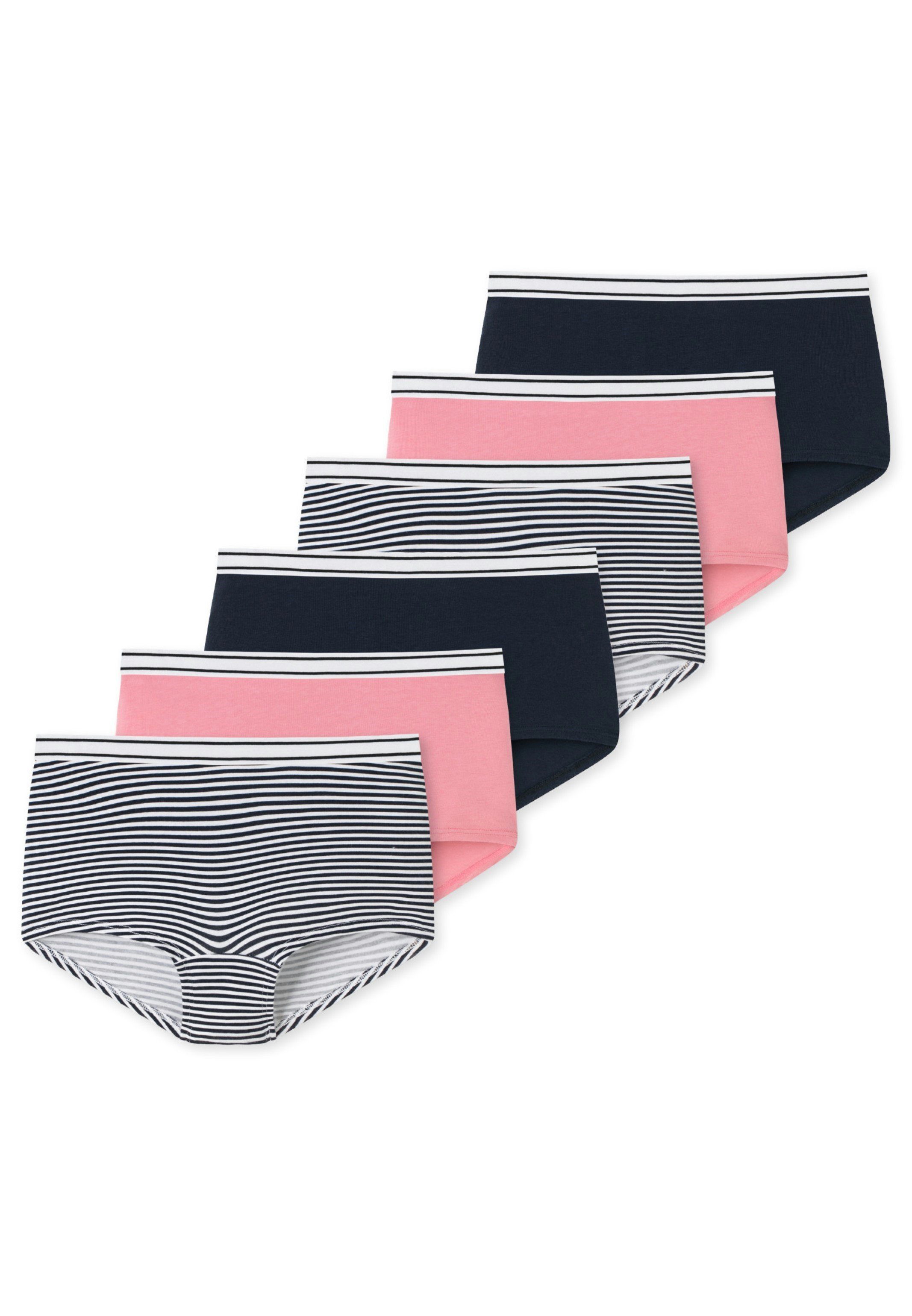 Schiesser Panty 6er Pack (Spar-Set, Teens Mehrfarbig Bund, Cotton Girls - Short 6-St) Baumwolle 95/5 Slip Organic softem Mit Bequemer Beinausschnitt 