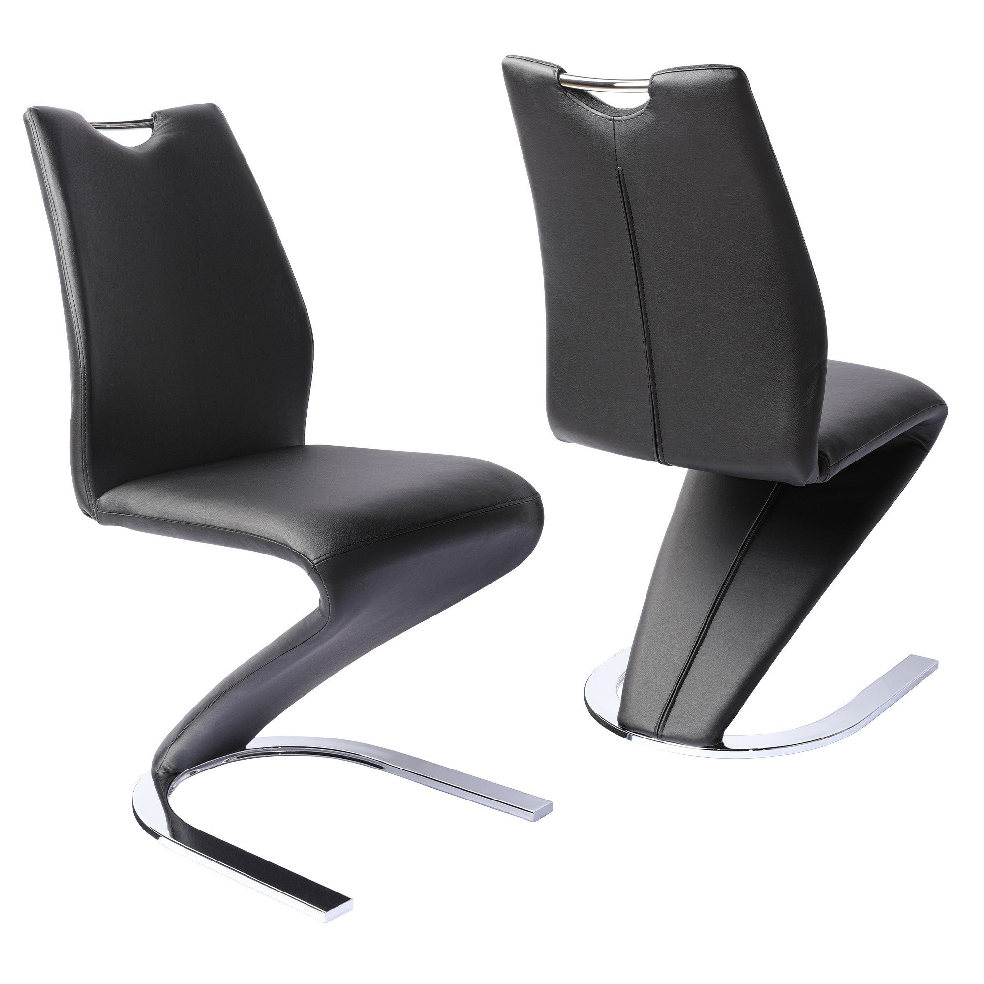 Jiexi Freischwinger Modernes Freischwinger-Set PU-Leder, Z-Form Design, 2/4/6/8er Set
