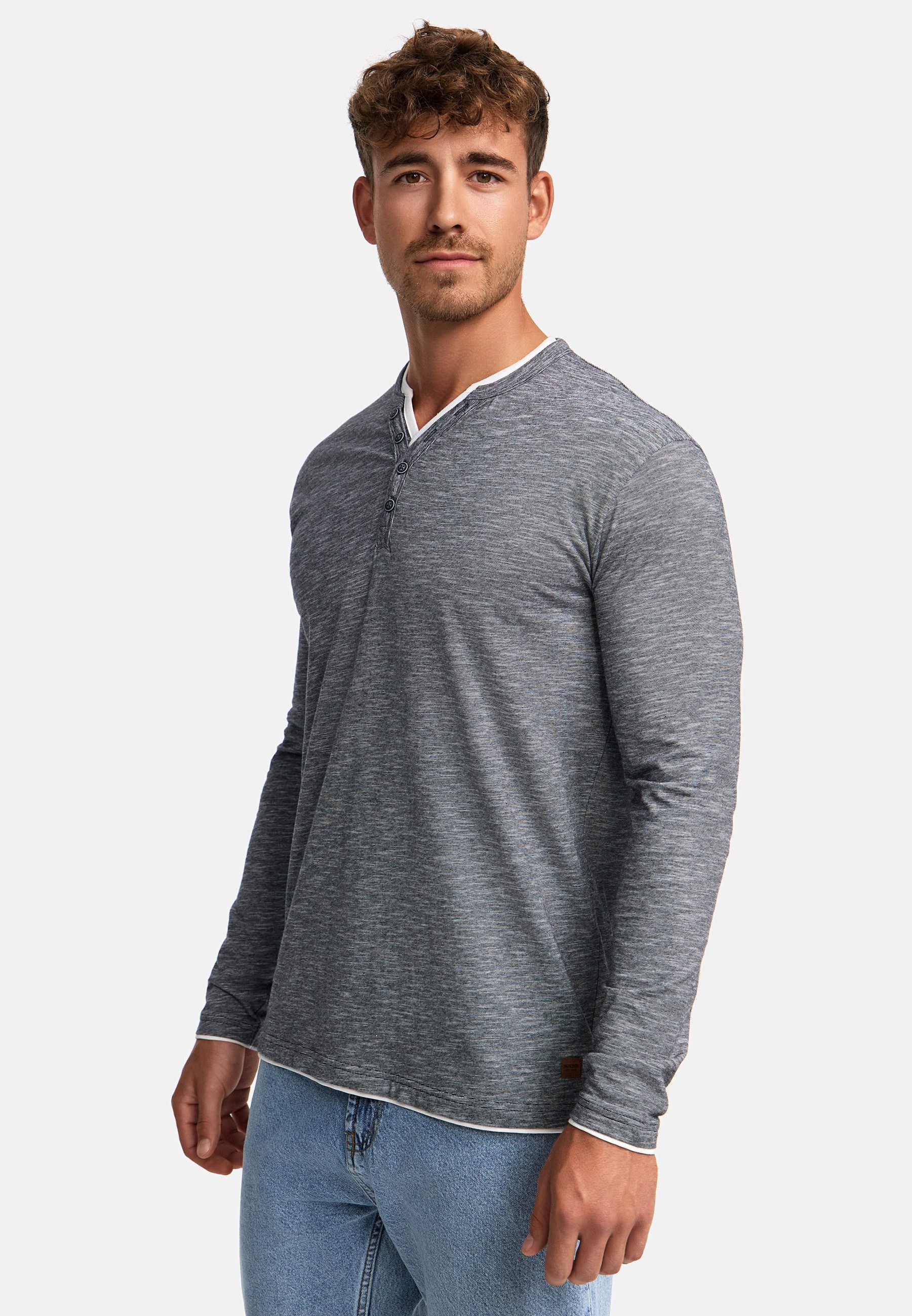 Indicode Langarmshirt Herren INColeson Shirt Langarm Herrenshirt Langarmshirt aus 100% Baumwolle