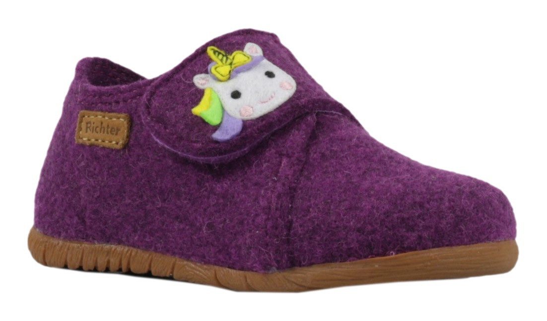 Richter Filzi WMS: Mittel Hausschuh Klettschuh, Winterschuh mit Weiten-Meßsystem