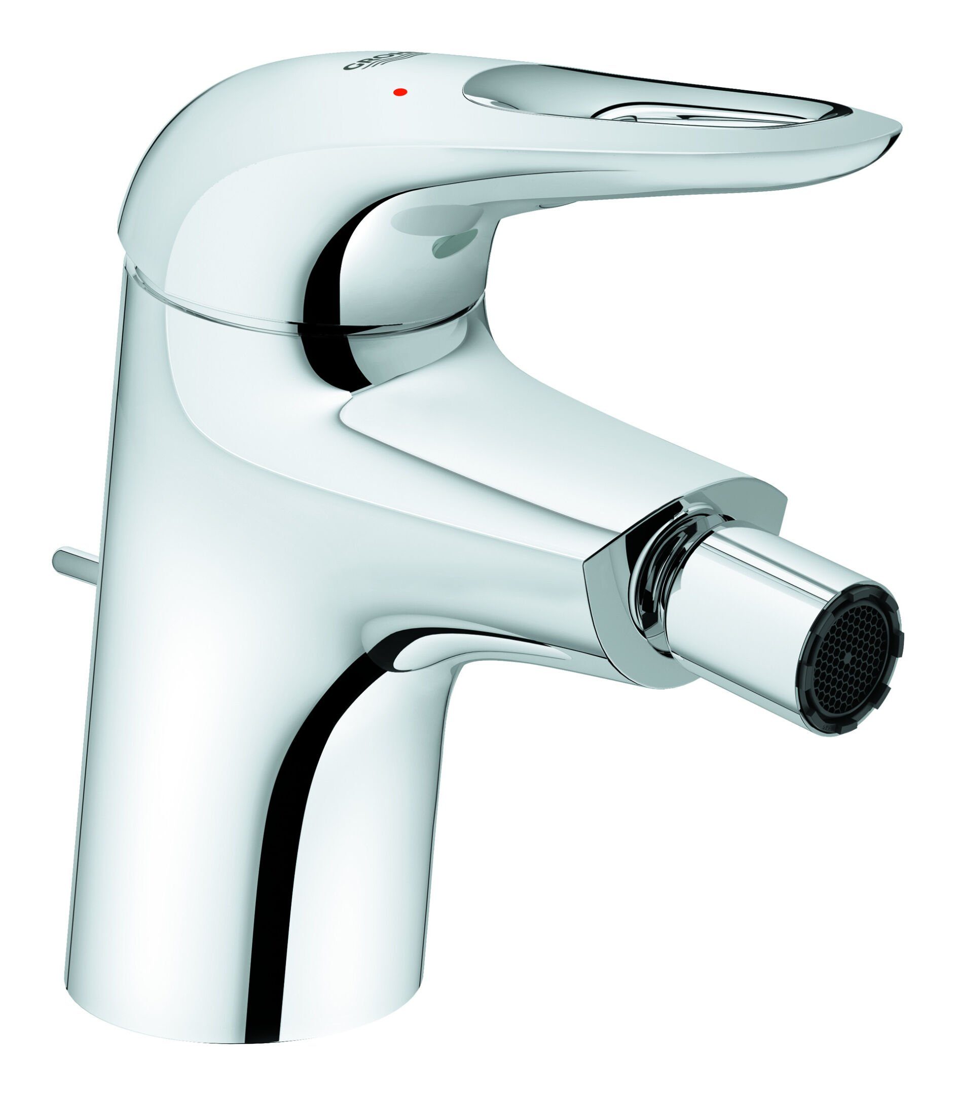 Grohe Bidetarmatur Eurostyle Einhand-Bidetbatterie offener Hebel mit Zugstangen-Ablaufgarnitur