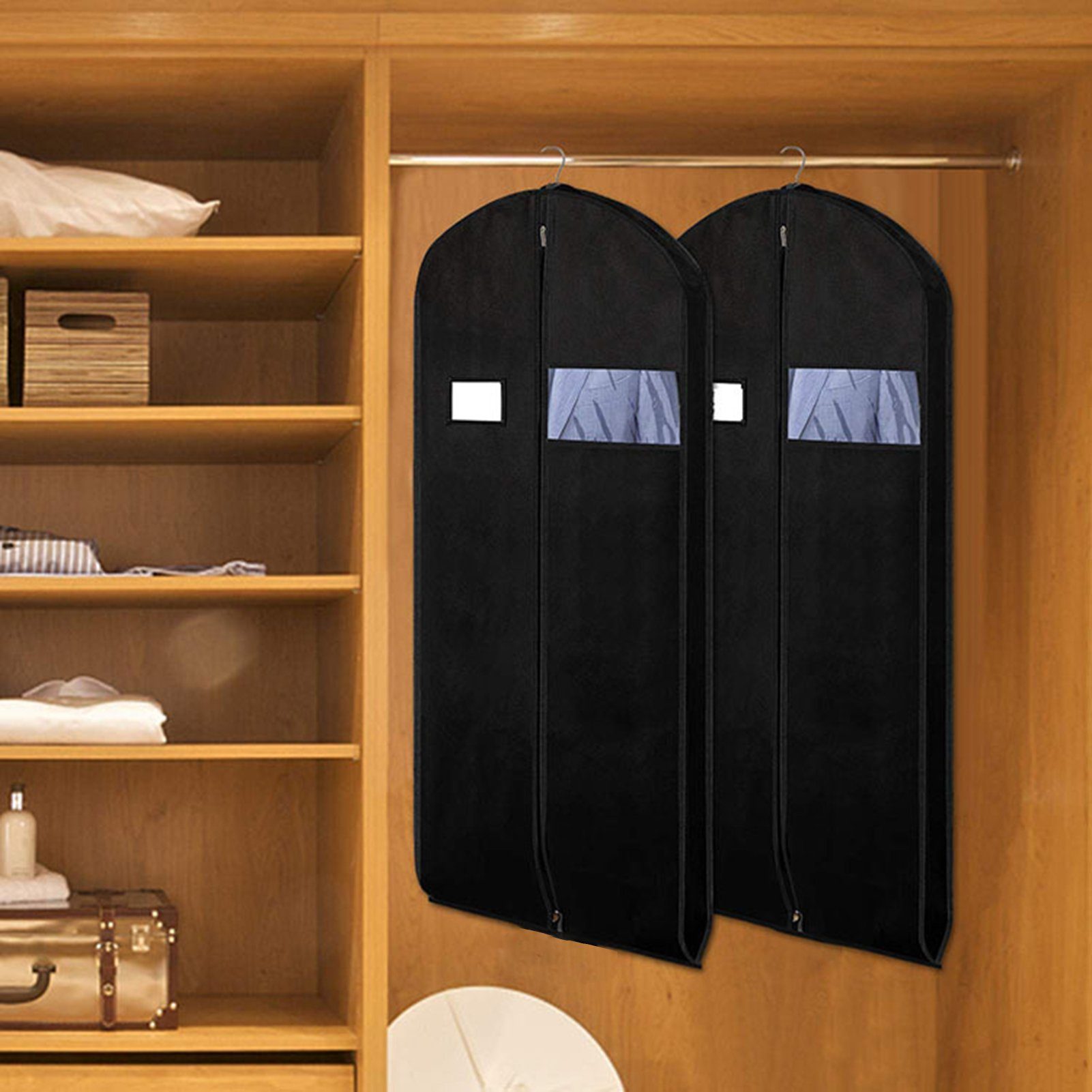 Rutaqian Kleidersack für Kleidersack für 1 den Stück Mäntel, Grau Aufbewahrung, die Kleider