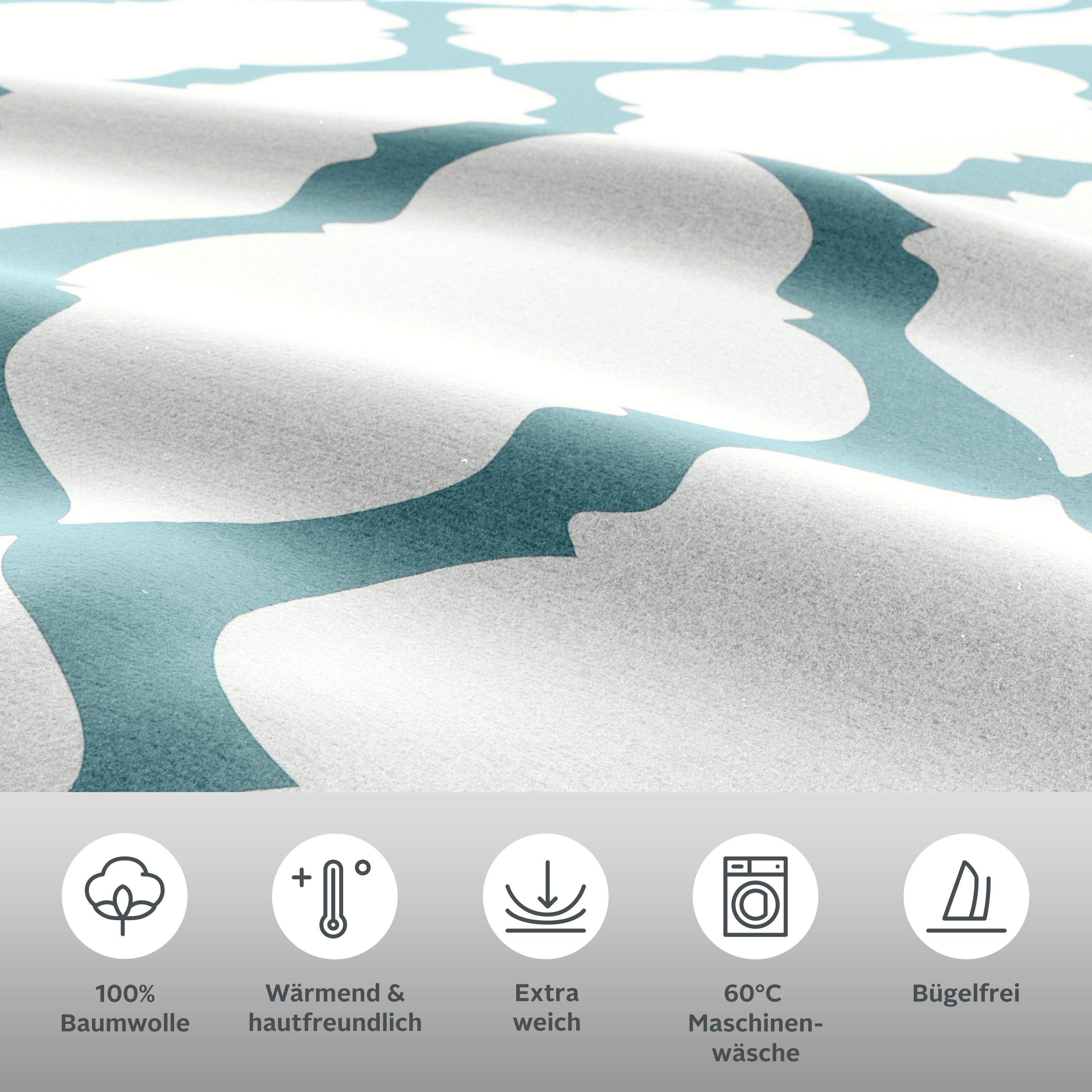 OTTO home Wendebettwäsche Alba in Gr. 135x200 oder 155x220 cm, Biber, 2 teilig, Bettwäsche mit Wendeoptik, in verschiedenen Qualitäten, Baumwolle