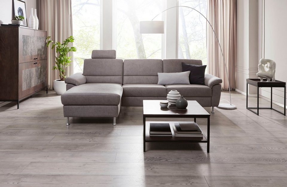 CALIZZA INTERIORS Ecksofa Onyx, Recamiere links oder rechts, wahlweise mit  Bettfunktion, Breite 270 cm