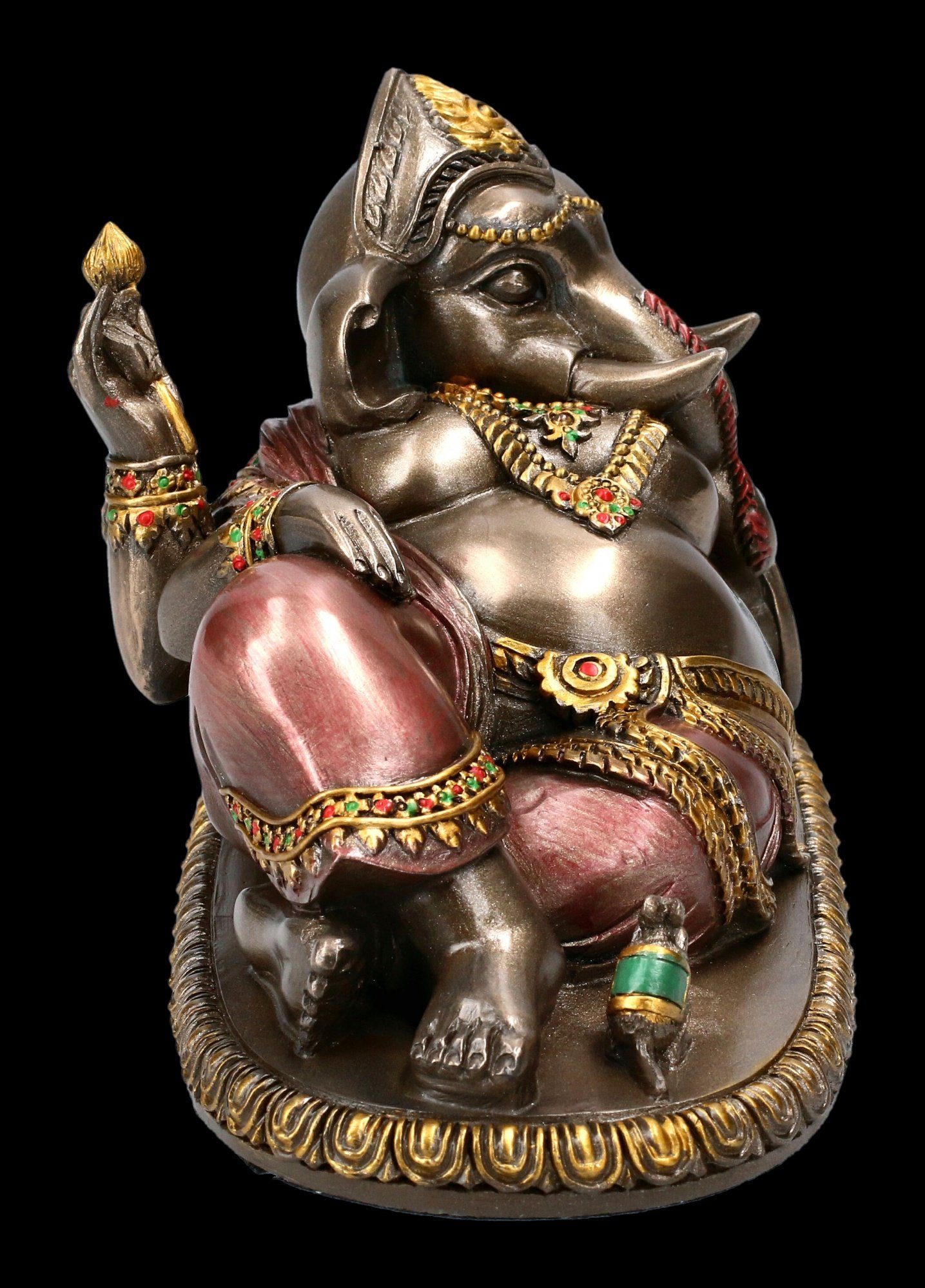 GmbH Dekoration Dekofigur Figur liegend Ganesha Gott - Hinduismus Shop Dekofigur Figuren