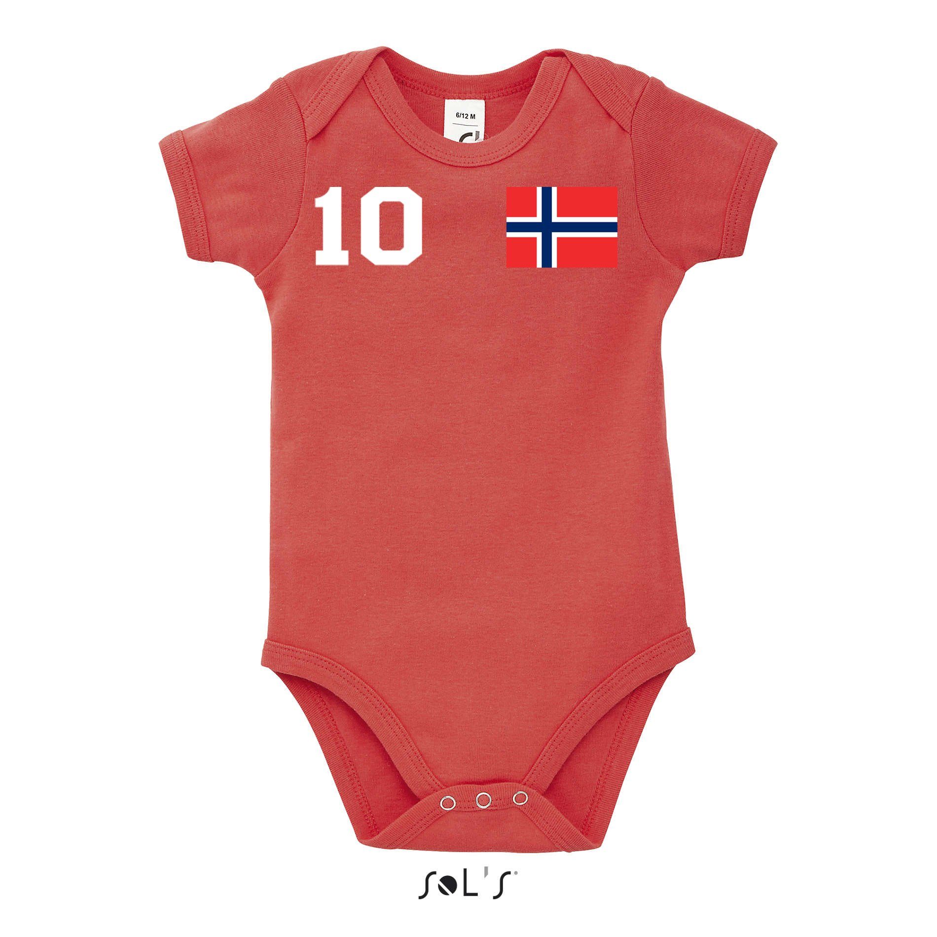 Blondie & Brownie Strampler Kinder Norwegen Sport Trikot Fußball Meister WM Europa EM | Sommeroveralls