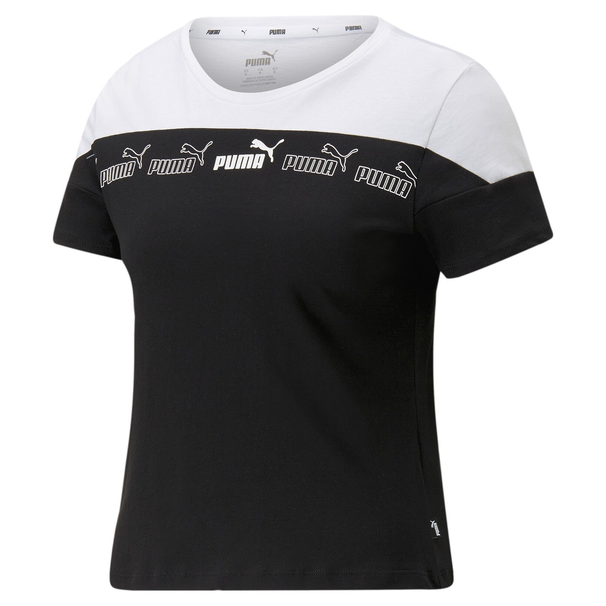günstig PUMA T-Shirt Around the Block Damen White Black T-Shirt
