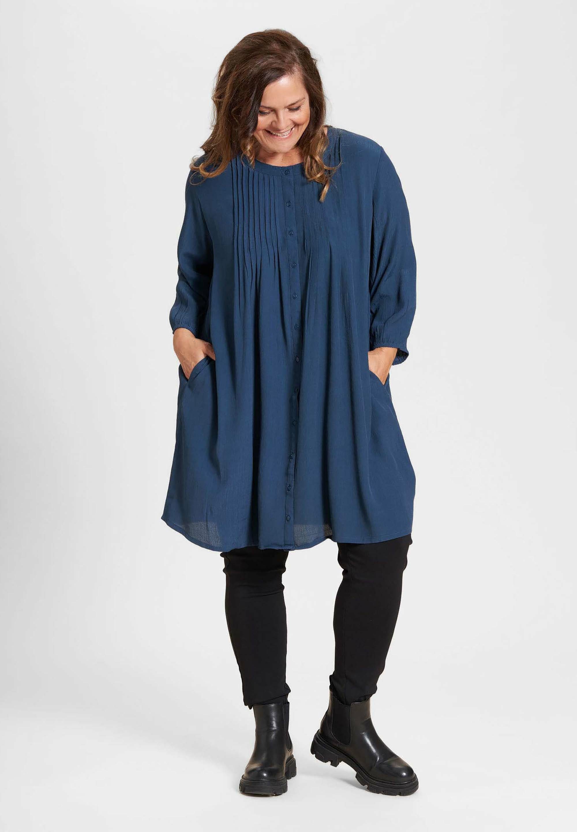 Johanne Danish Design GOZZIP Tunikashirt Taubenblau