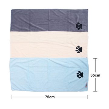 Warenhammer Hundehandtuch im 3er Set 35x75 cm oder 50x100 cm / verschiedene Farben, Mikrofaser / sehr saugfähig