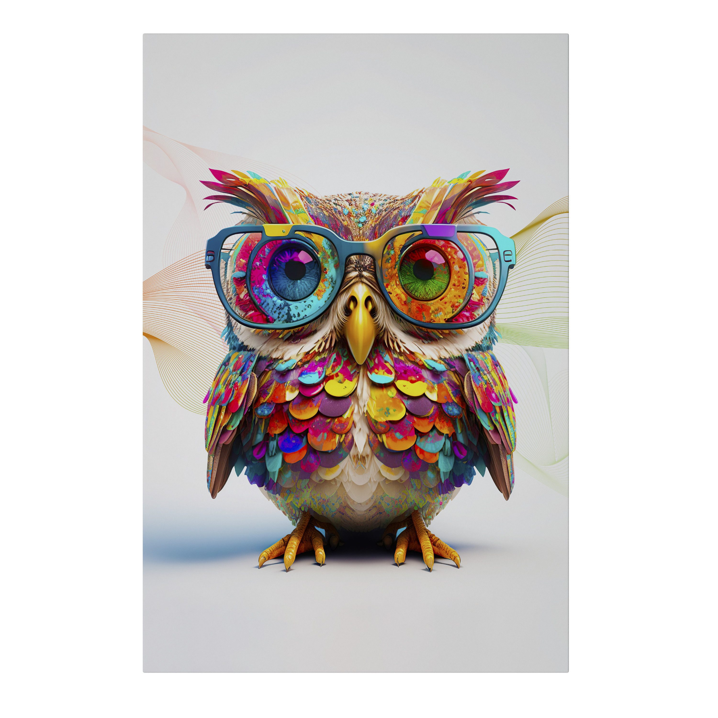 SPACEREBELS Leinwandbild HOOT HOOT, Tiere (1 St), 3 cm Keilrahmen, Baumwollleinwand