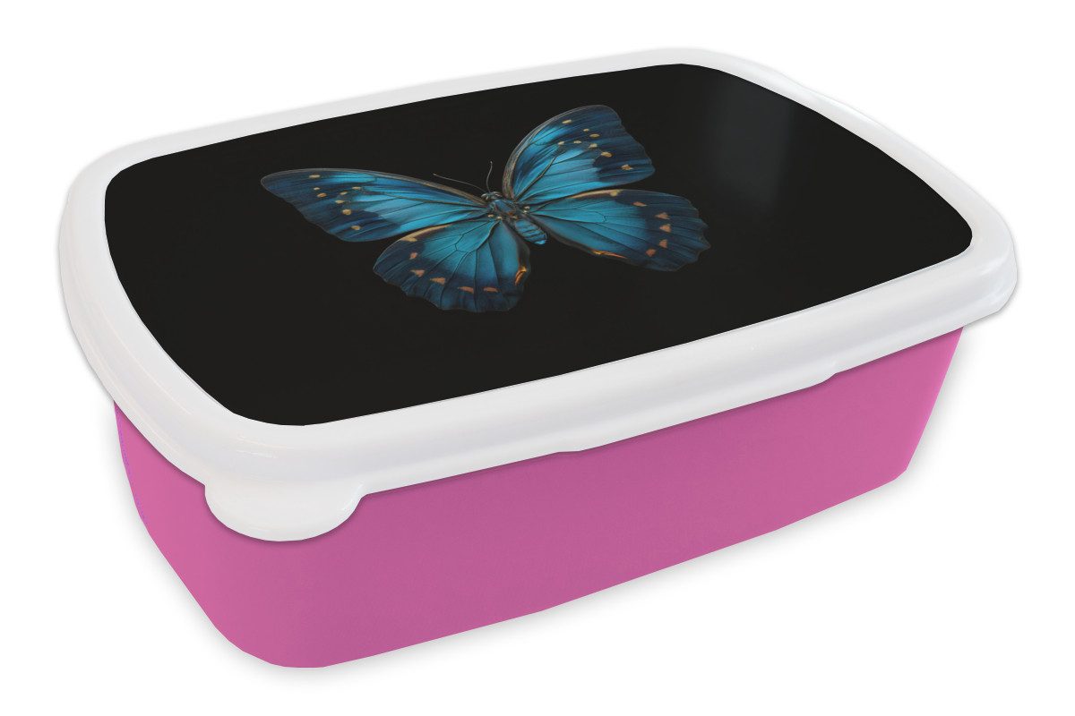 Lunchbox Schmetterling - Blau - Kontrast