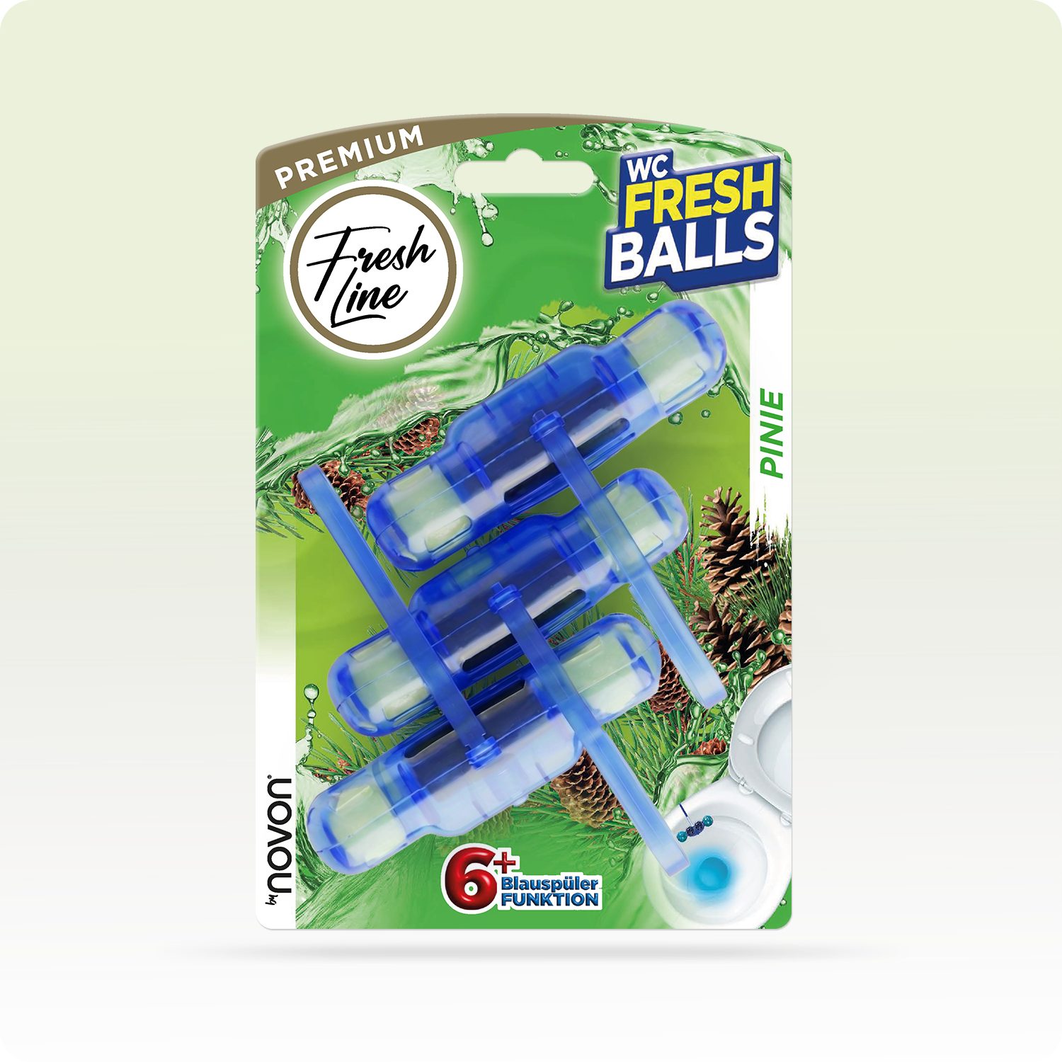 Fresh Line WC-Duftspüler Fresh Balls, 3 Stück – erhältlich in 6 Duftsorten, Für den Einsatz in privaten und gewerblichen Toiletten