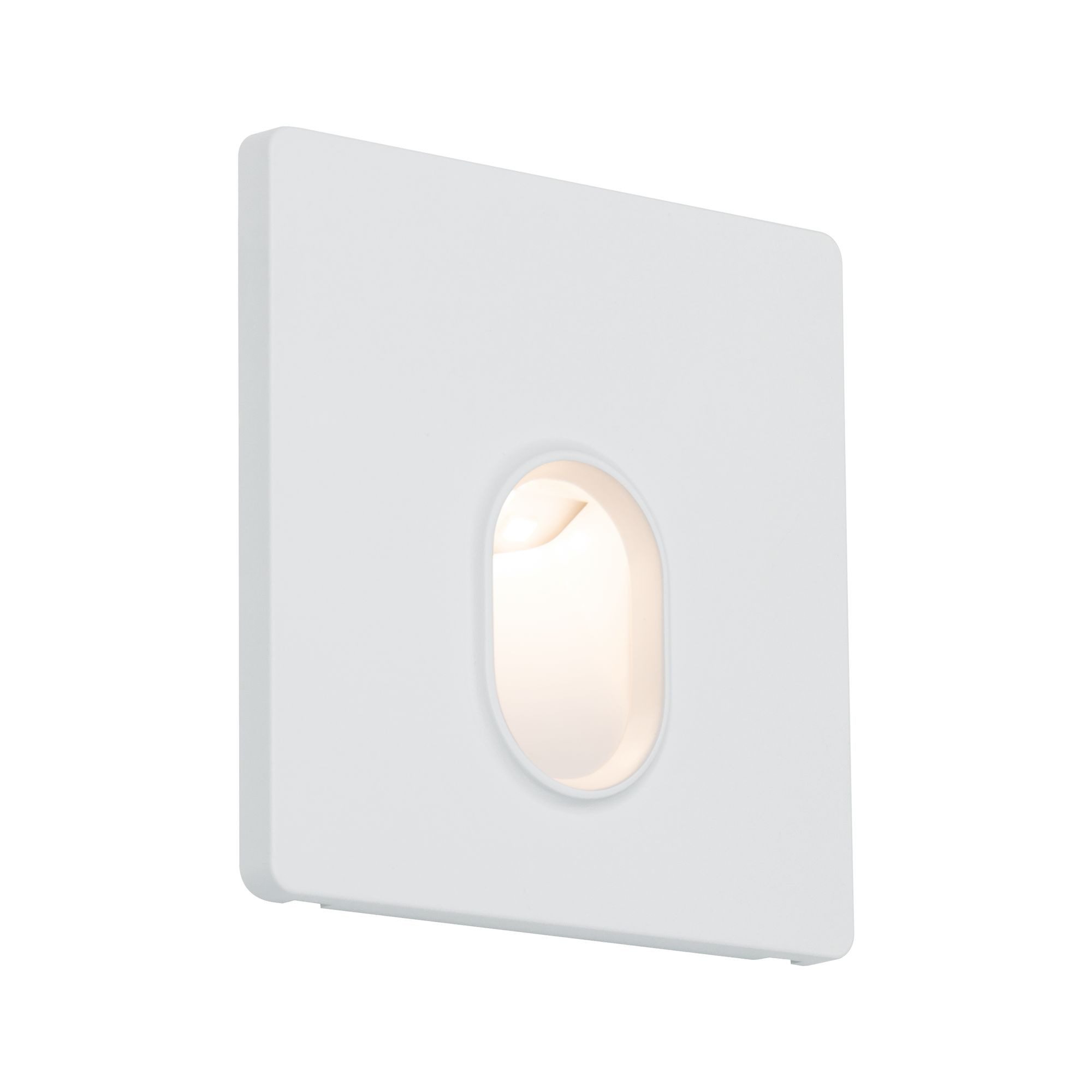 Paulmann LED Wandleuchte Einbauleuchte eckig Weiß 1,7W, LED fest integriert, Warmweiß