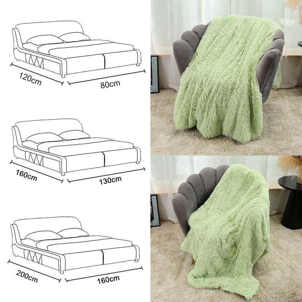 Wohndecke Kuscheldecke Flauschig,Ultraweiche Fleecedecke Leichte Warme Sofadecke, TUWENA, Wohn Kuscheldecke, Gemütliche Couchdecke, Atmungsaktiv & Pflegeleicht – Bild 5 von 5