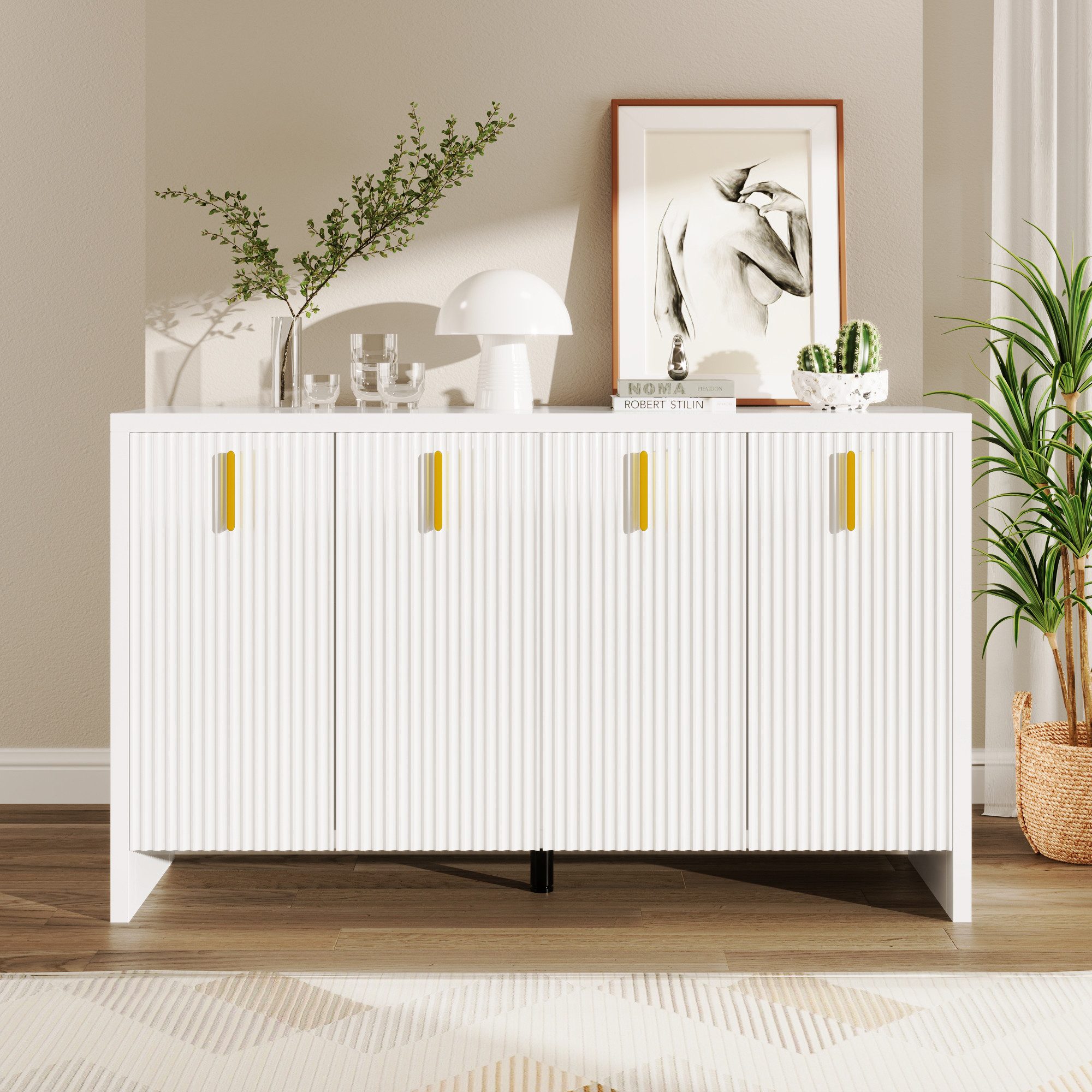 Sideboard Kommode mit goldenen Griffen