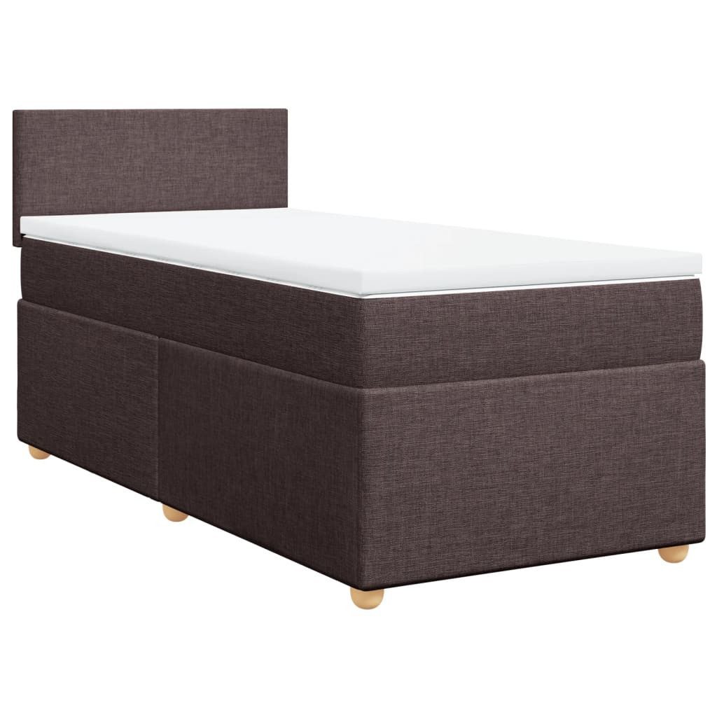 vidaXL Bett Boxspringbett mit Matratze Dunkelbraun günstig online kaufen