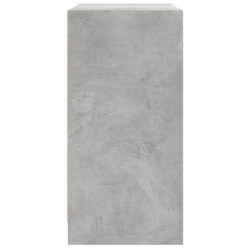 vidaXL Beistellschrank Beistellschrank mit Glastüren Betongrau 68x37x75,5 cm (1-St)