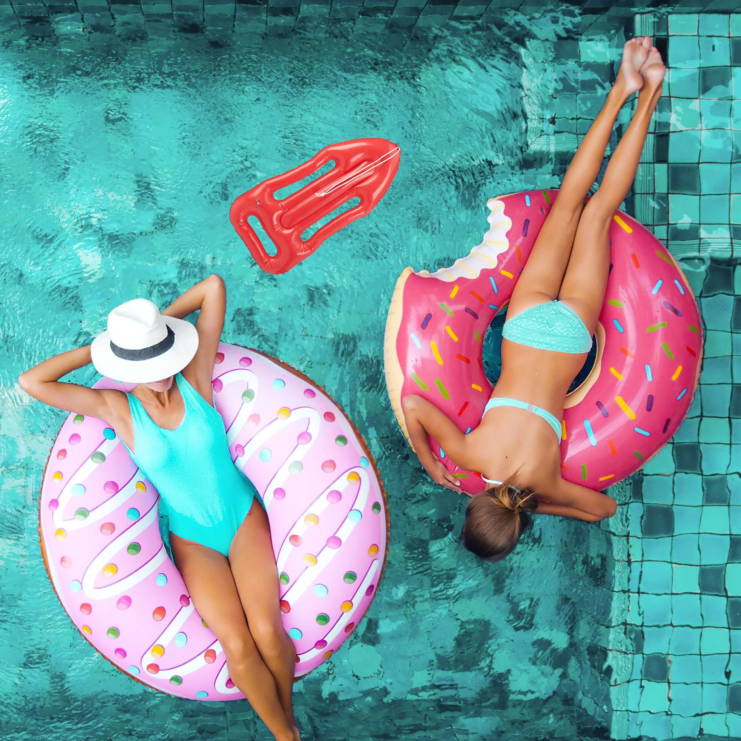 relaxdays Aufblasbares Partyzubehör Rettungsboje aufblasbar 3er Set