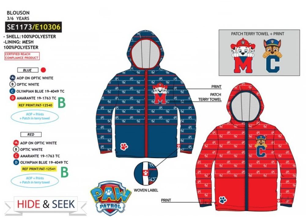 PAW PATROL Regenjacke Jungen Windjacke leichte Kinder Regenjacke 98 104 110 116 – Bild 3 von 3