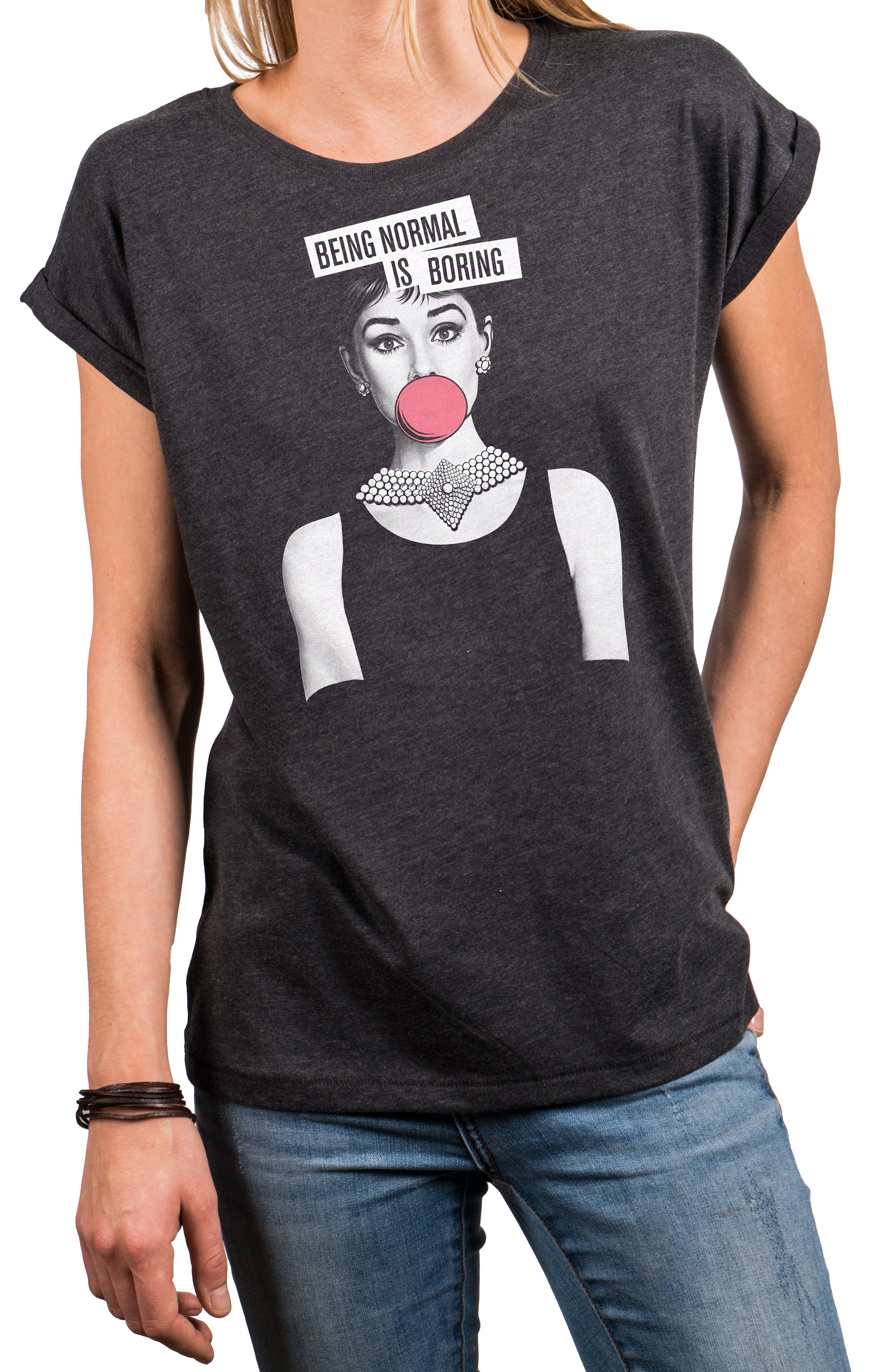 MAKAYA T-Shirt mit modischem Frontdruck Basic günstig online kaufen