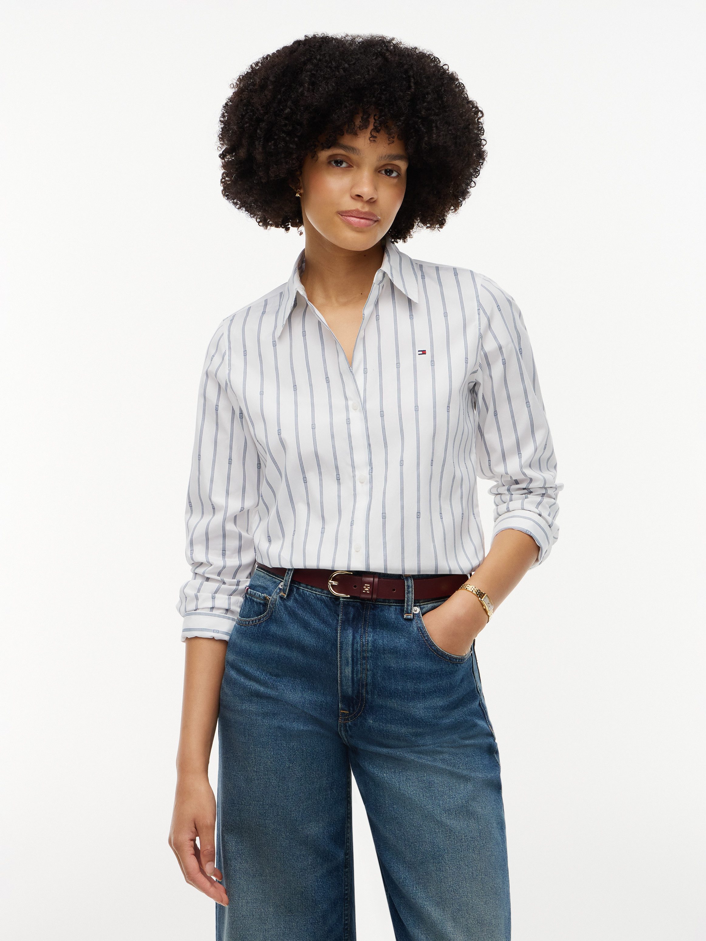 Tommy Hilfiger Hemdbluse SUMMER POPLIN REGULAR SHIRT Baumwolle, regular fit, auch in großen Größen