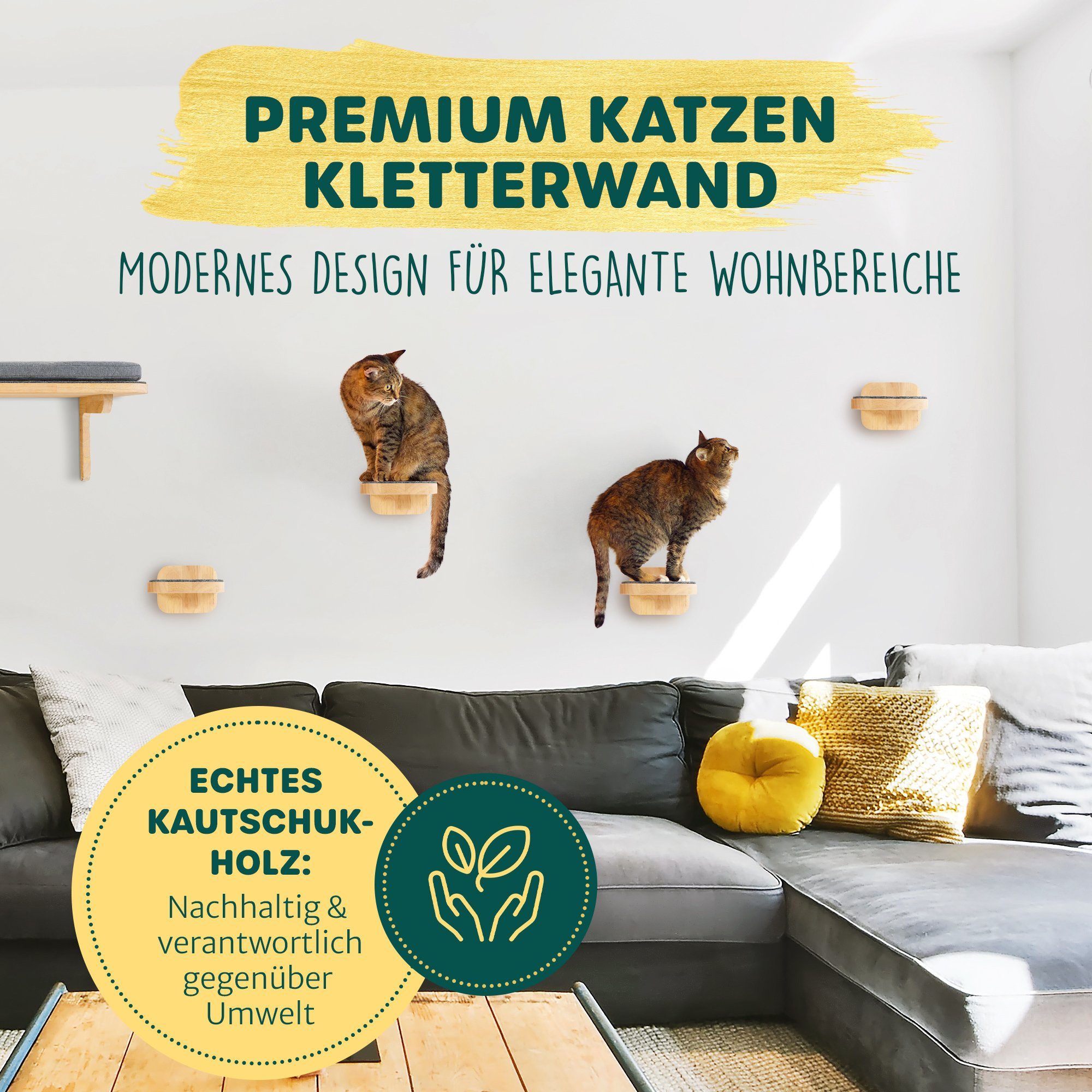 Happypet Kratzbaum, 3er-Set Katzentreppen, Designer Catwalk, günstig online kaufen