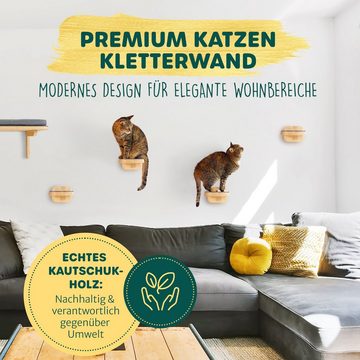 Happypet Kratzbaum, 3er-Set Katzentreppen, Designer Catwalk, Massivholz, Filzbezug