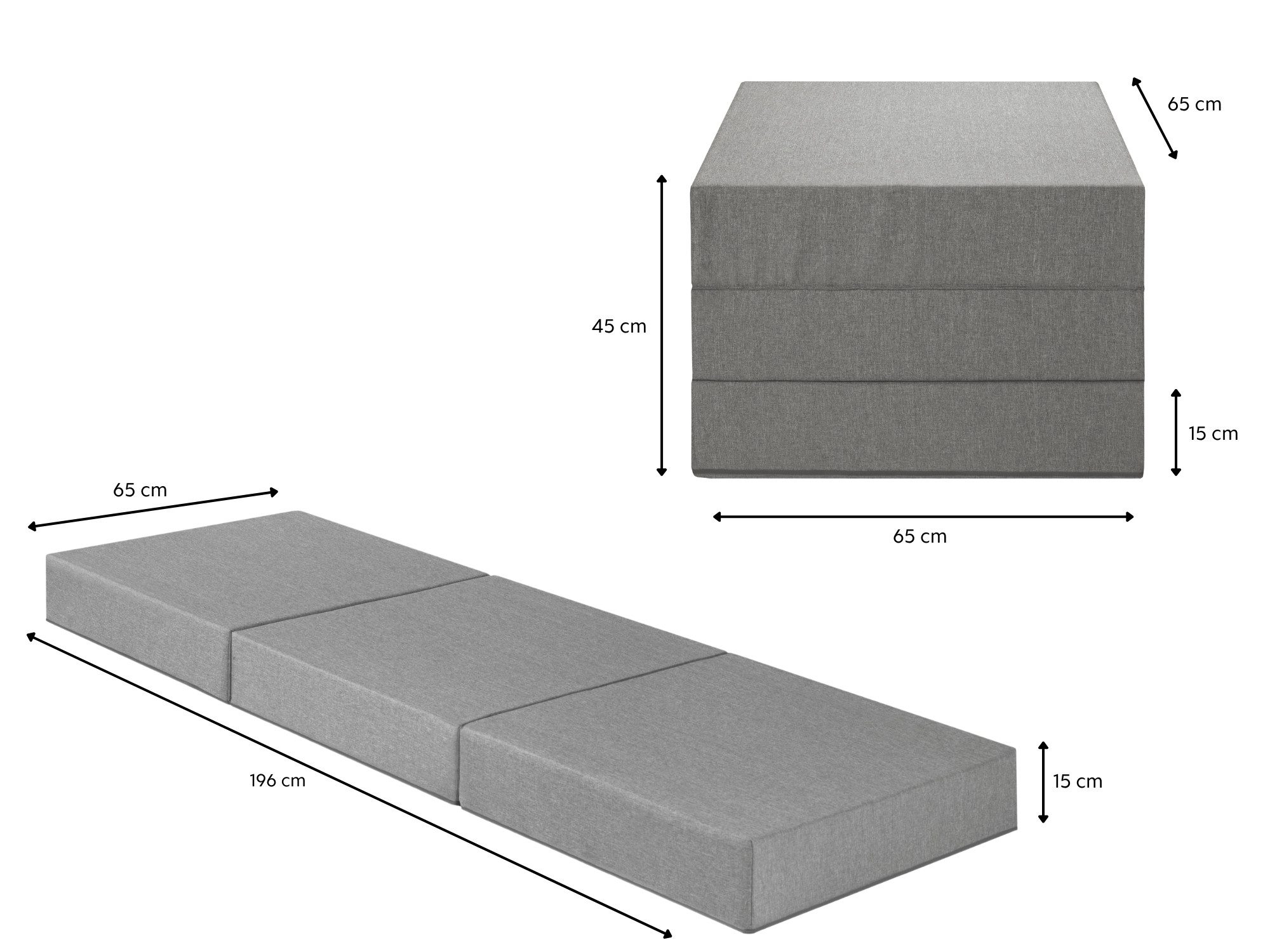 Klappmatratze Premium Gästematratze XXL, Badenia Trendline, günstig online kaufen