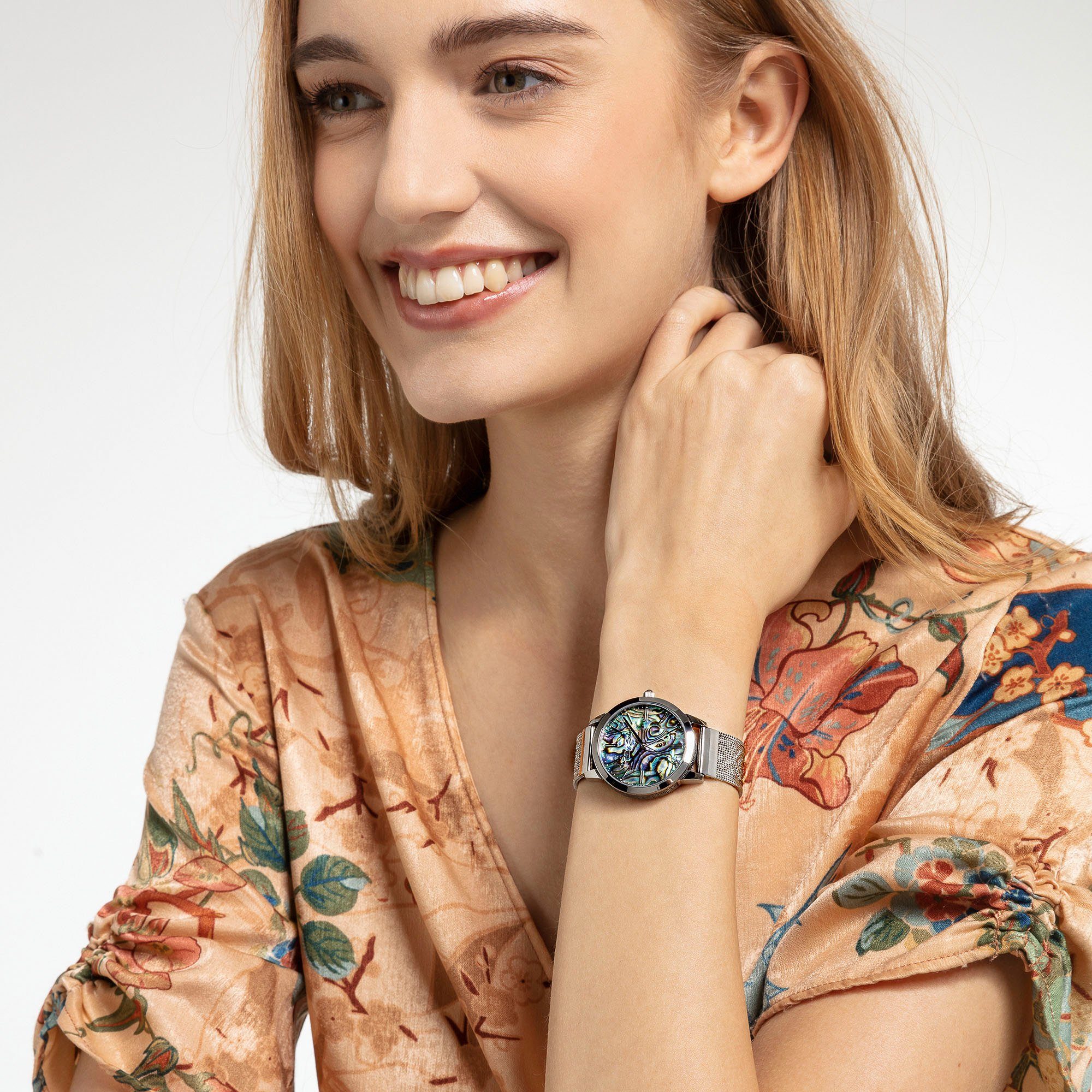 THOMAS SABO Quarzuhr ARIZONA SPIRIT ABALONE WA0344-201-218-33 MM, Armbanduh günstig online kaufen